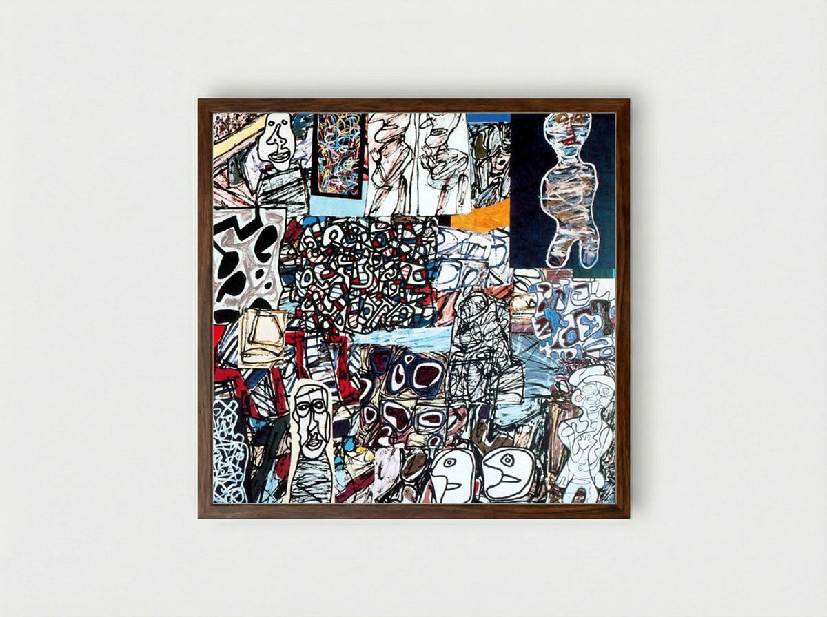 Weaver's Vision - Jean Dubuffet - Framed Print Dark Wood