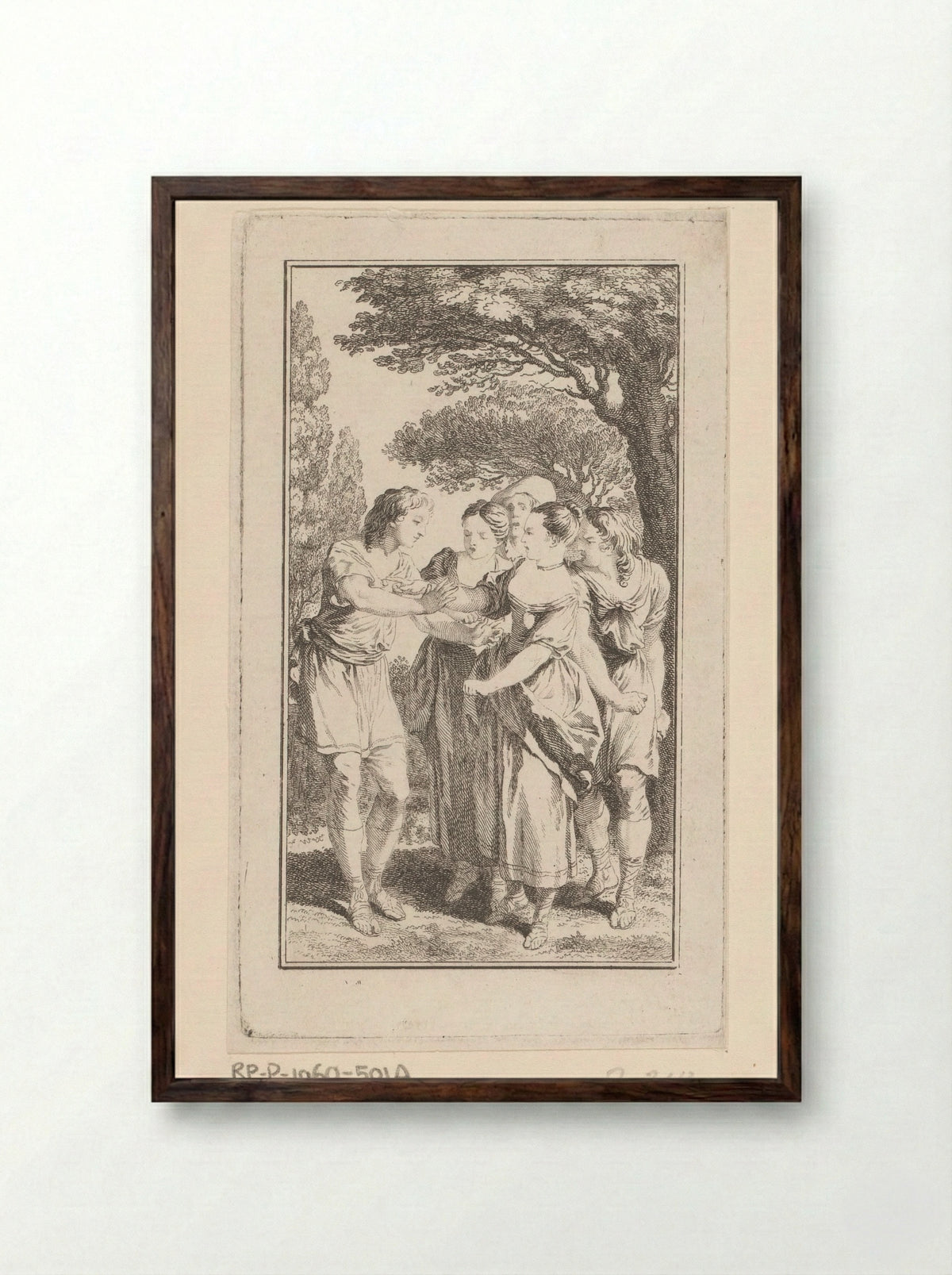 Wedstrijd van Tempé - Dominique Sornique - Framed Print Dark Wood