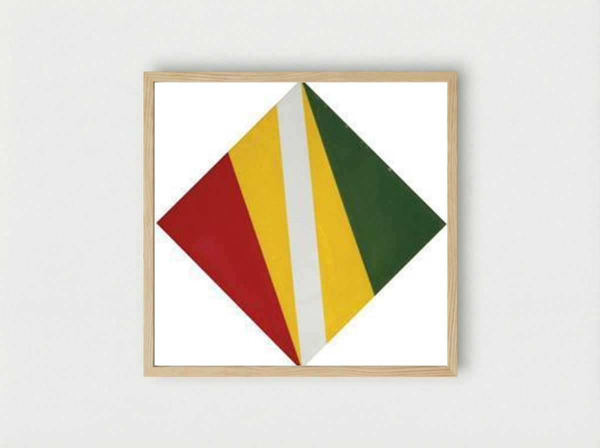 Weisse Kompression aus Komplementärfarben - Max Bill - Framed Print Wood