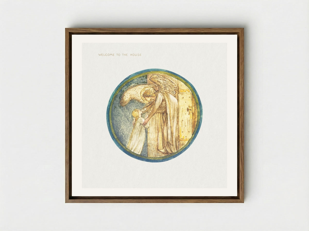 Welcome to the House, from The Flower Book - Edward Burne-Jones - Framed Canvas Wood