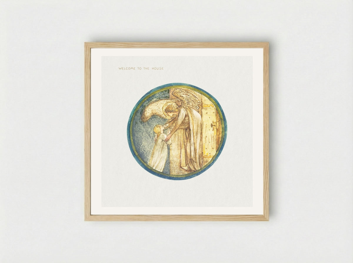 Welcome to the House, from The Flower Book - Edward Burne-Jones - Framed Print Wood