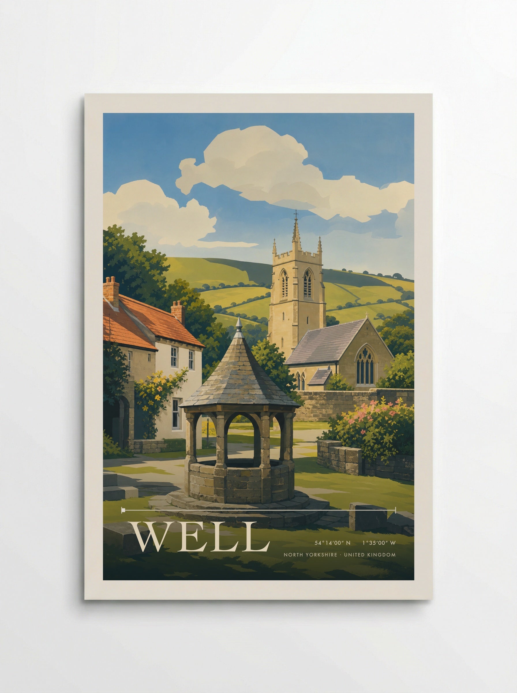 Well North Yorkshire United Kingdom Travel Poster - Poster