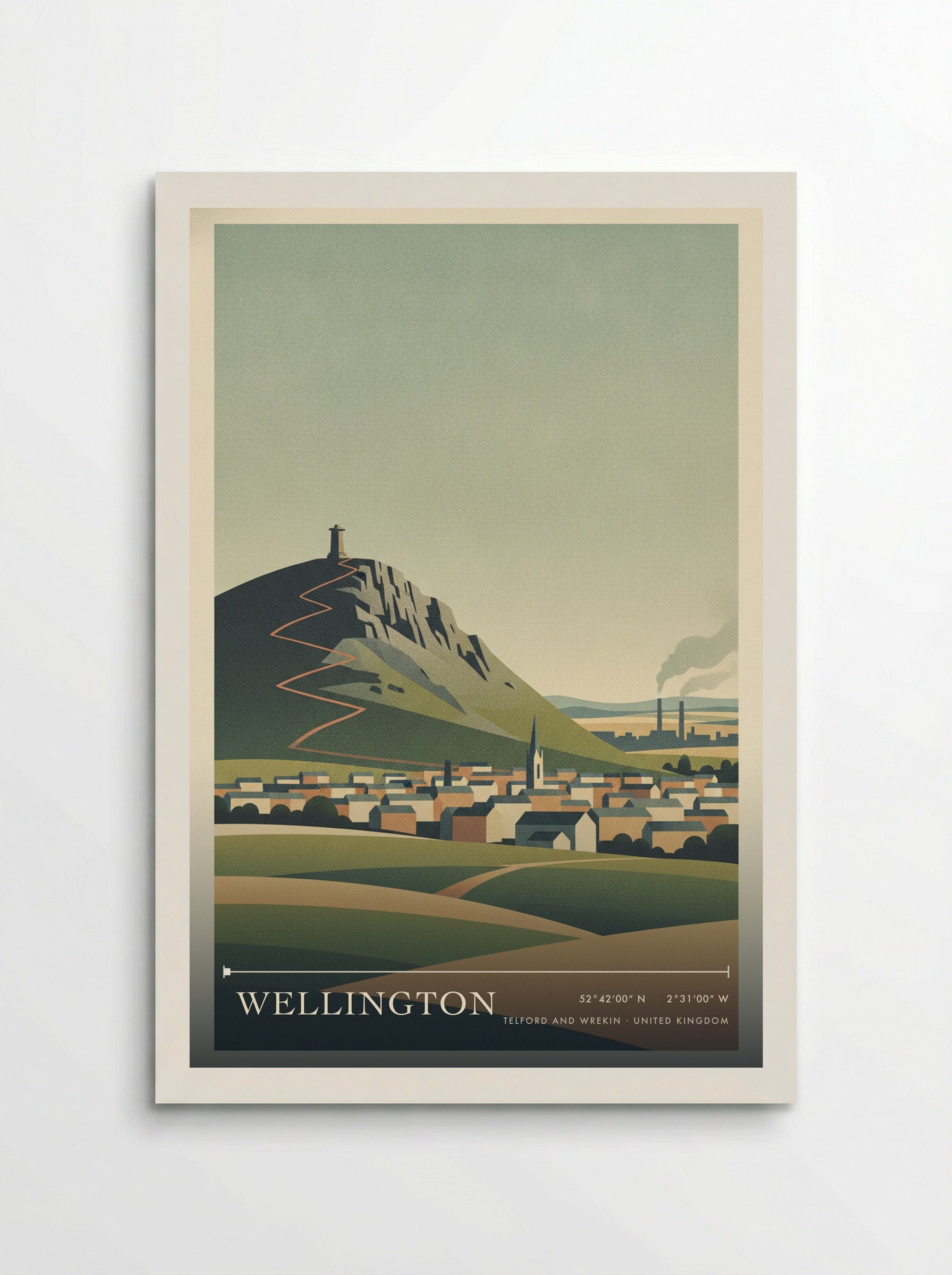 Wellington Telford and Wrekin United Kingdom Travel Poster - Poster