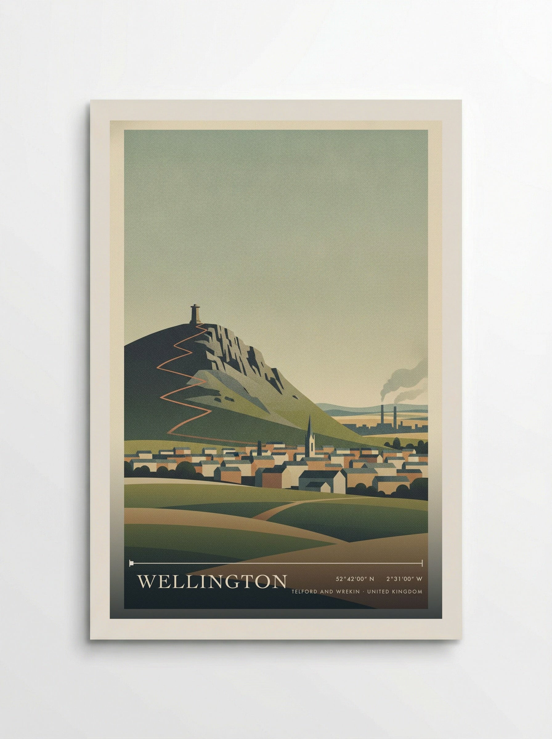 Wellington Telford and Wrekin United Kingdom Travel Poster - Poster