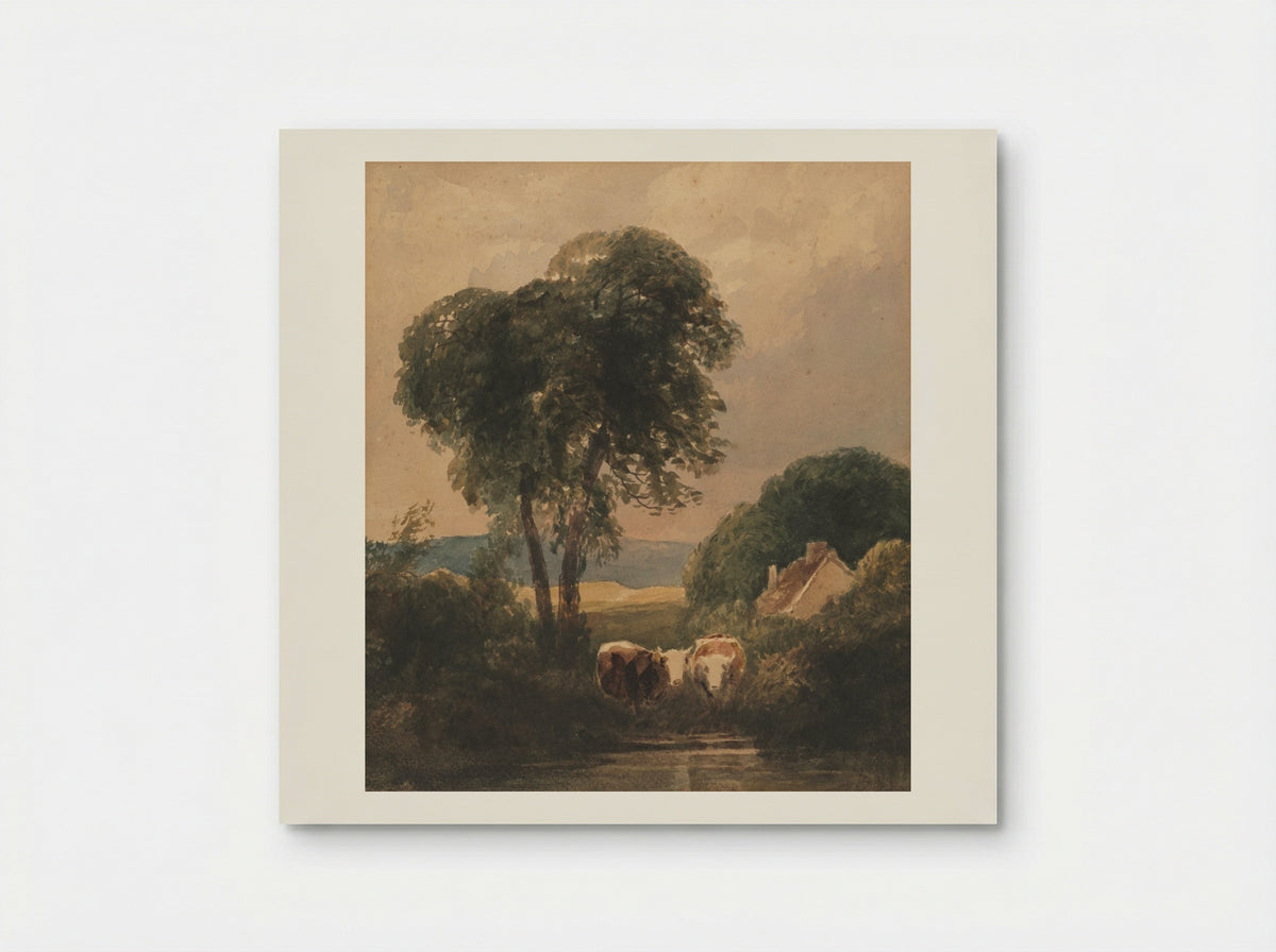 Welsh Landscape with Cattle - Peter De Wint - Poster