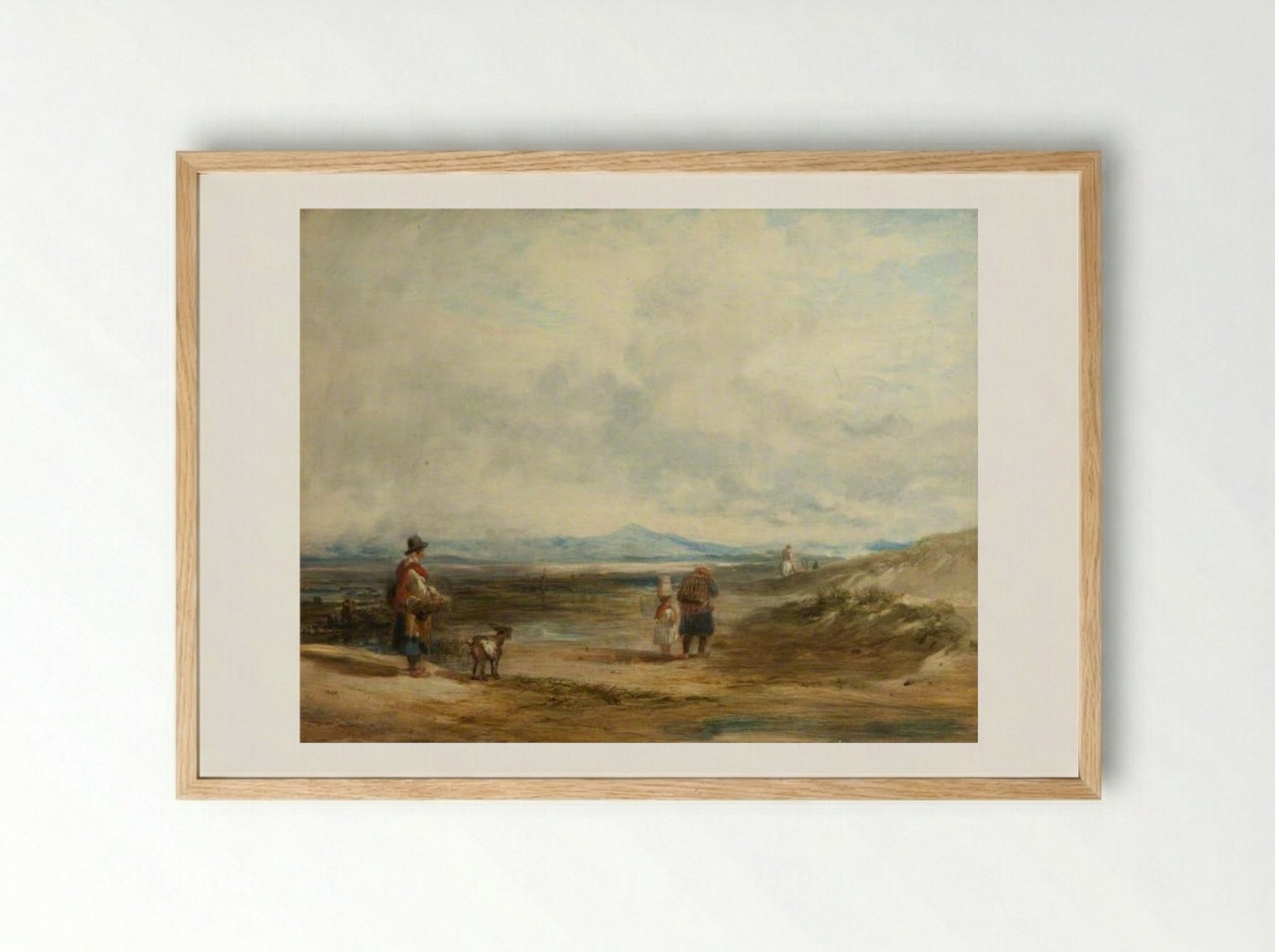 Welsh Peasants Returning from Market; Scene near Barmouth - William Collins - Framed Print Wood