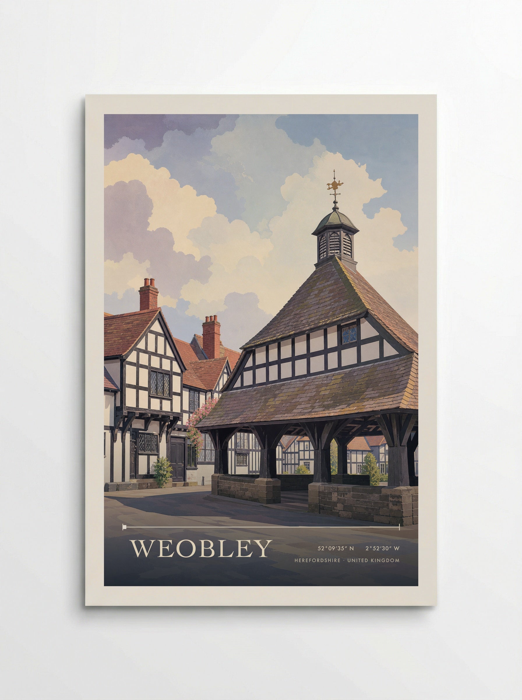 Weobley Herefordshire United Kingdom Travel Poster - Poster