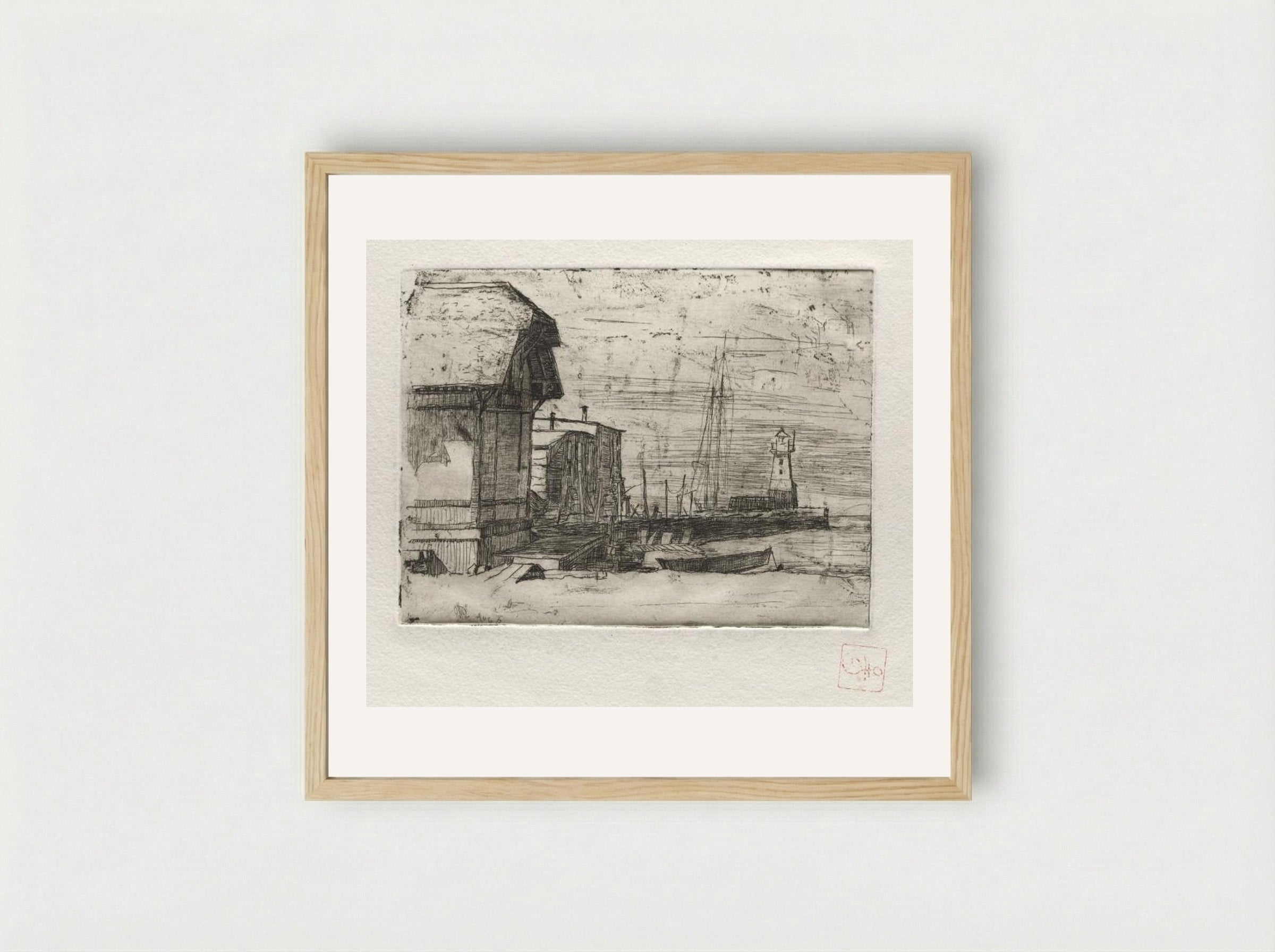 West Pier - Otto H. Bacher - Framed Print Wood