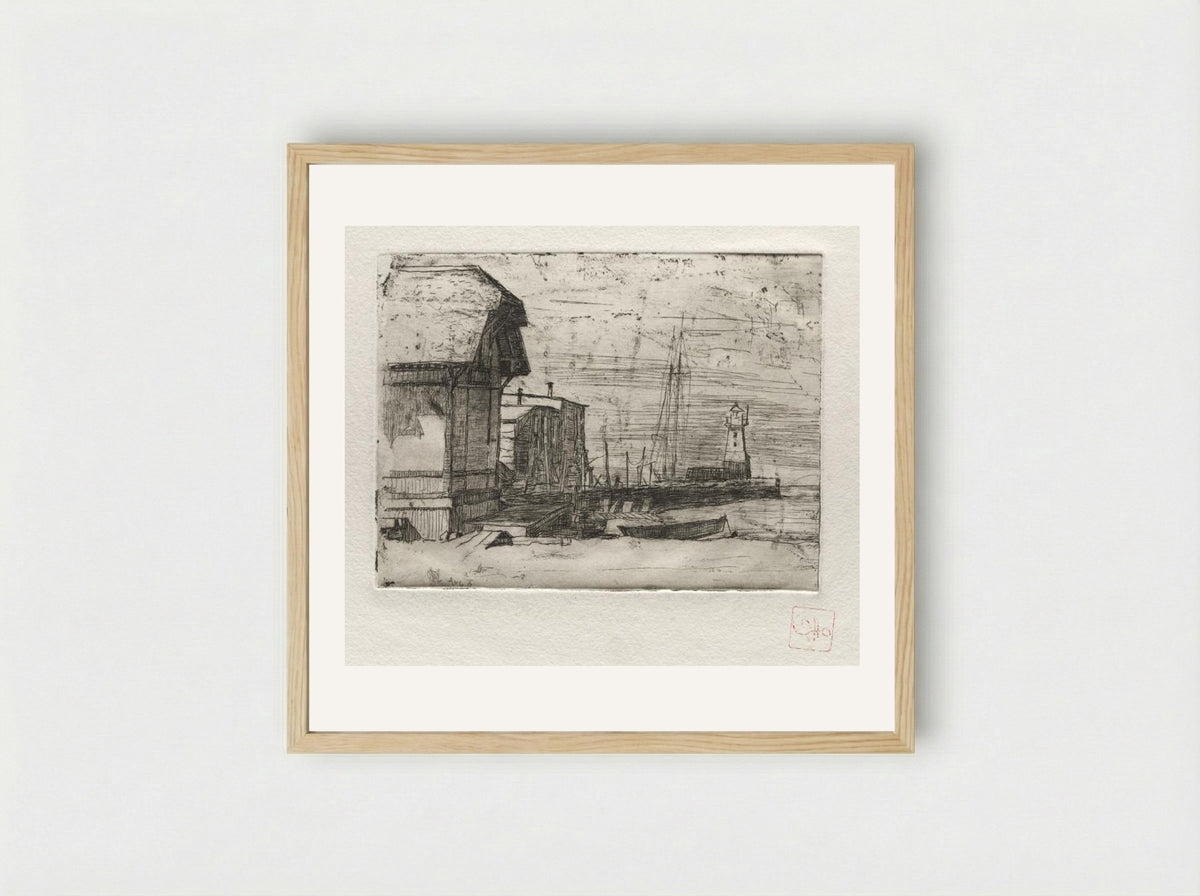 West Pier - Otto H. Bacher - Framed Print Wood