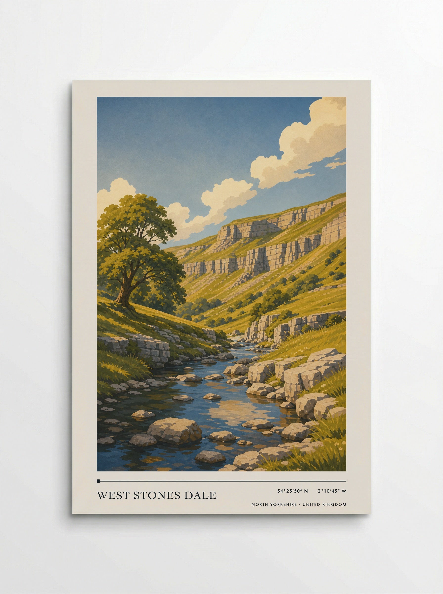 West Stones Dale North Yorkshire United Kingdom Travel Poster - Poster