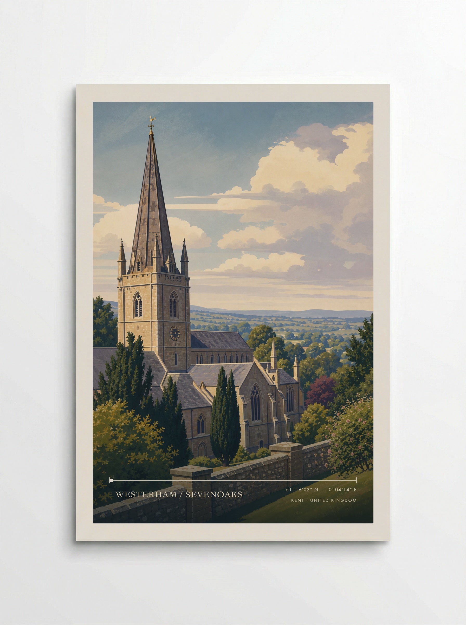Westerham / Sevenoaks Kent United Kingdom Travel Poster - Poster