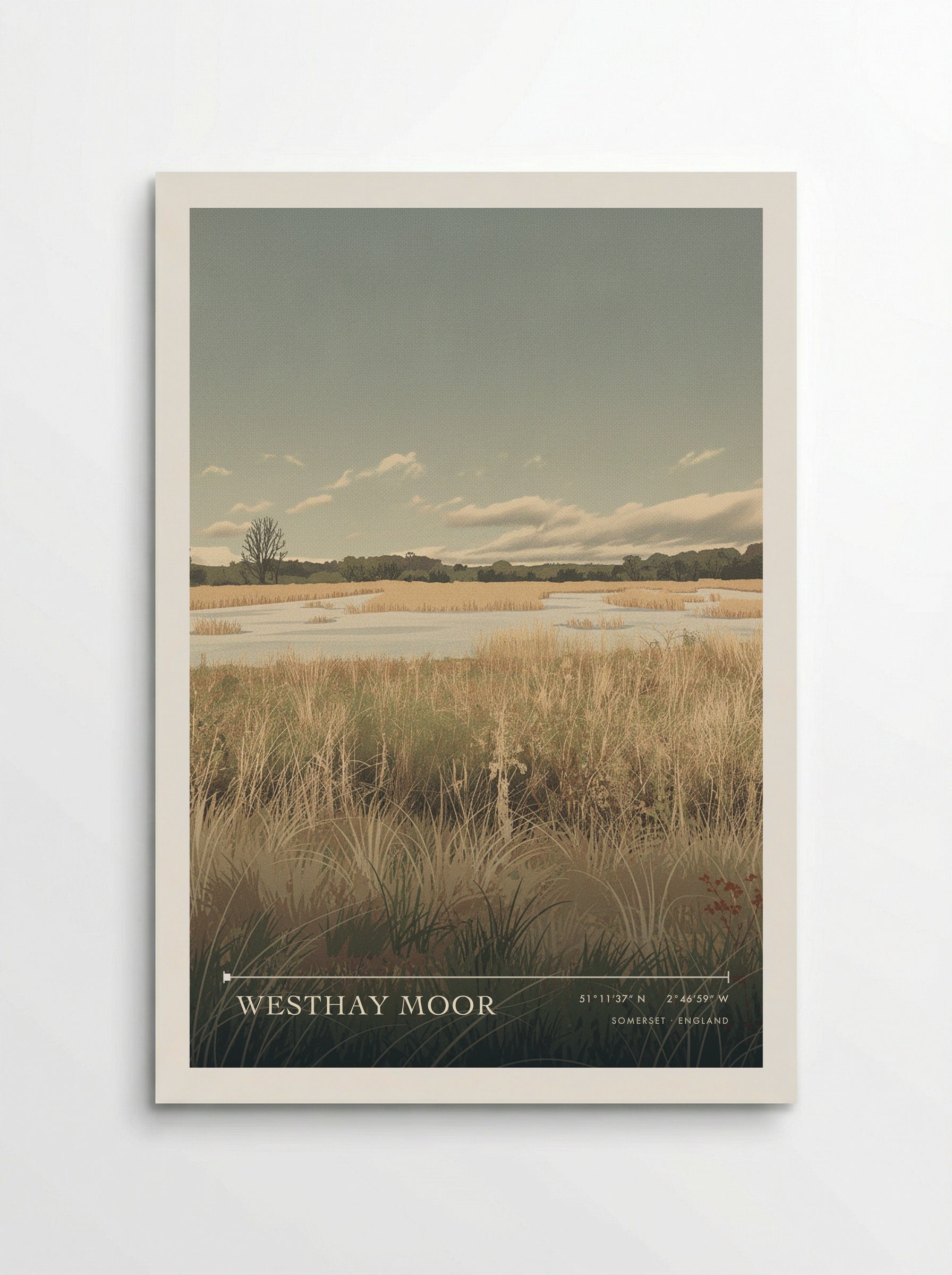 Westhay Moor Somerset England Travel Poster - Poster