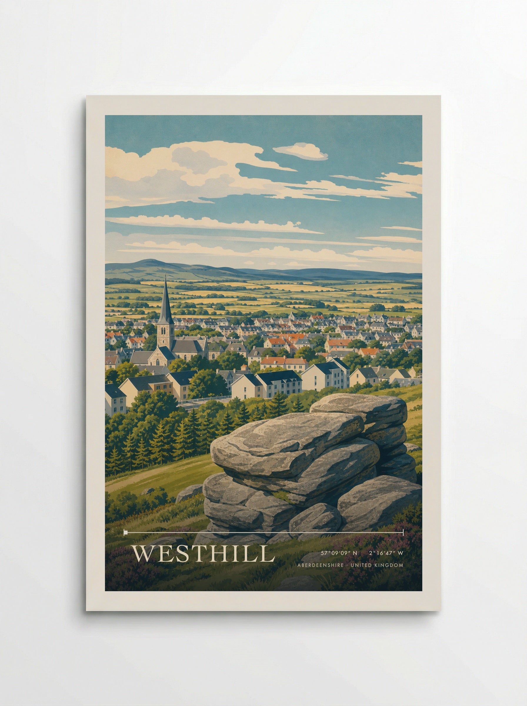 Westhill Aberdeenshire United Kingdom Travel Poster - Poster