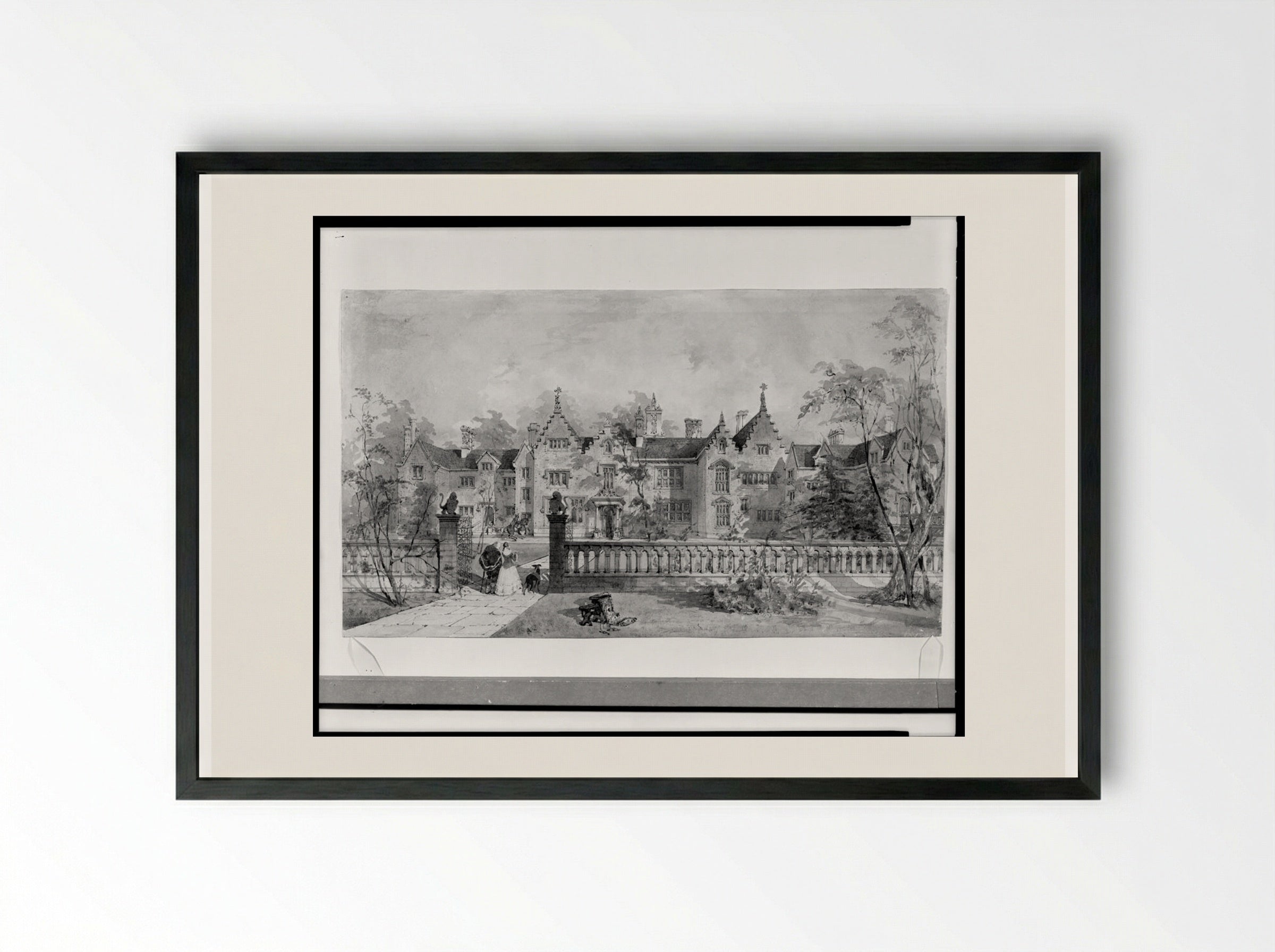 Weston House, Oxon - Thomas Shotter Boys - Framed Print Black