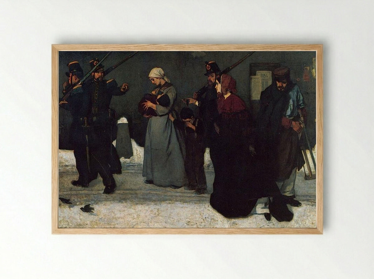 What is Called Vagrancy or, The Hunters of Vincennes - Alfred Stevens - Framed Print Wood