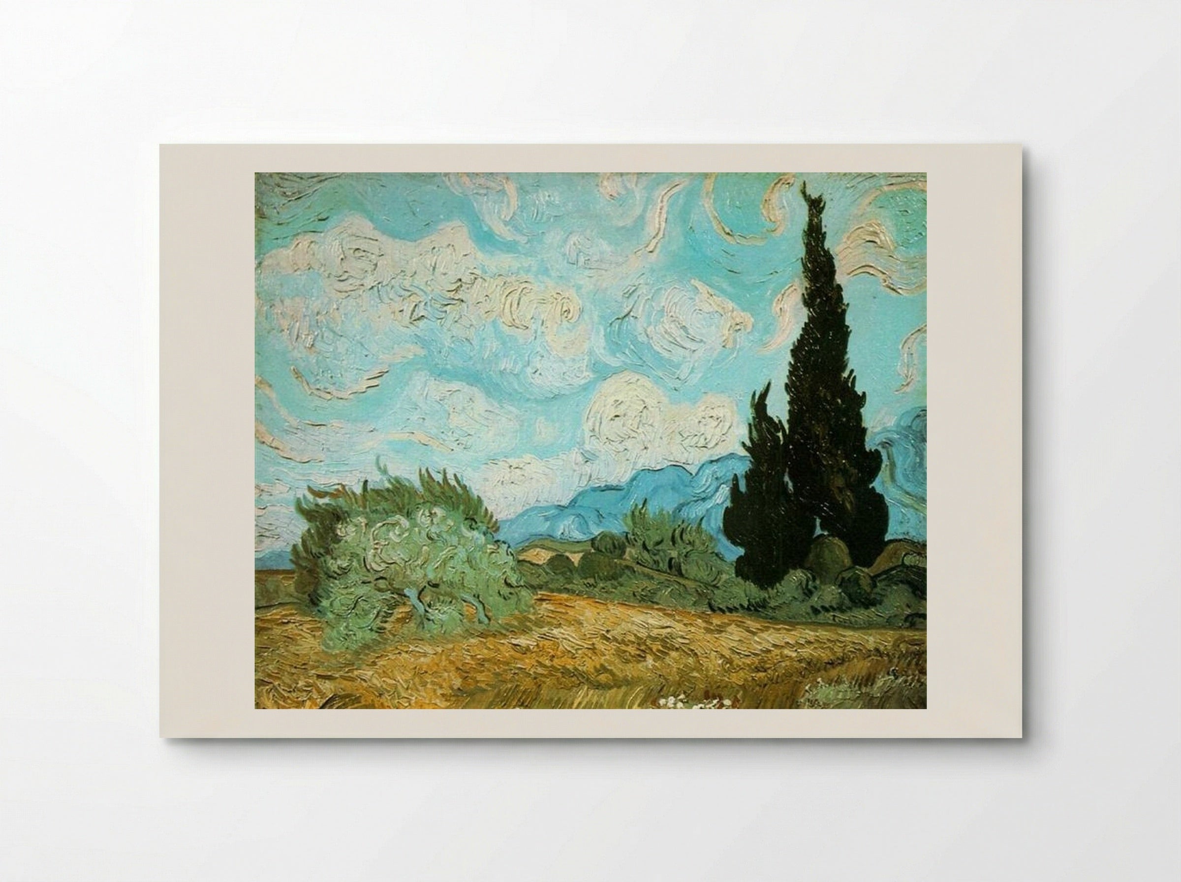 Wheat Field with Cypresses - Vincent van Gogh - Poster