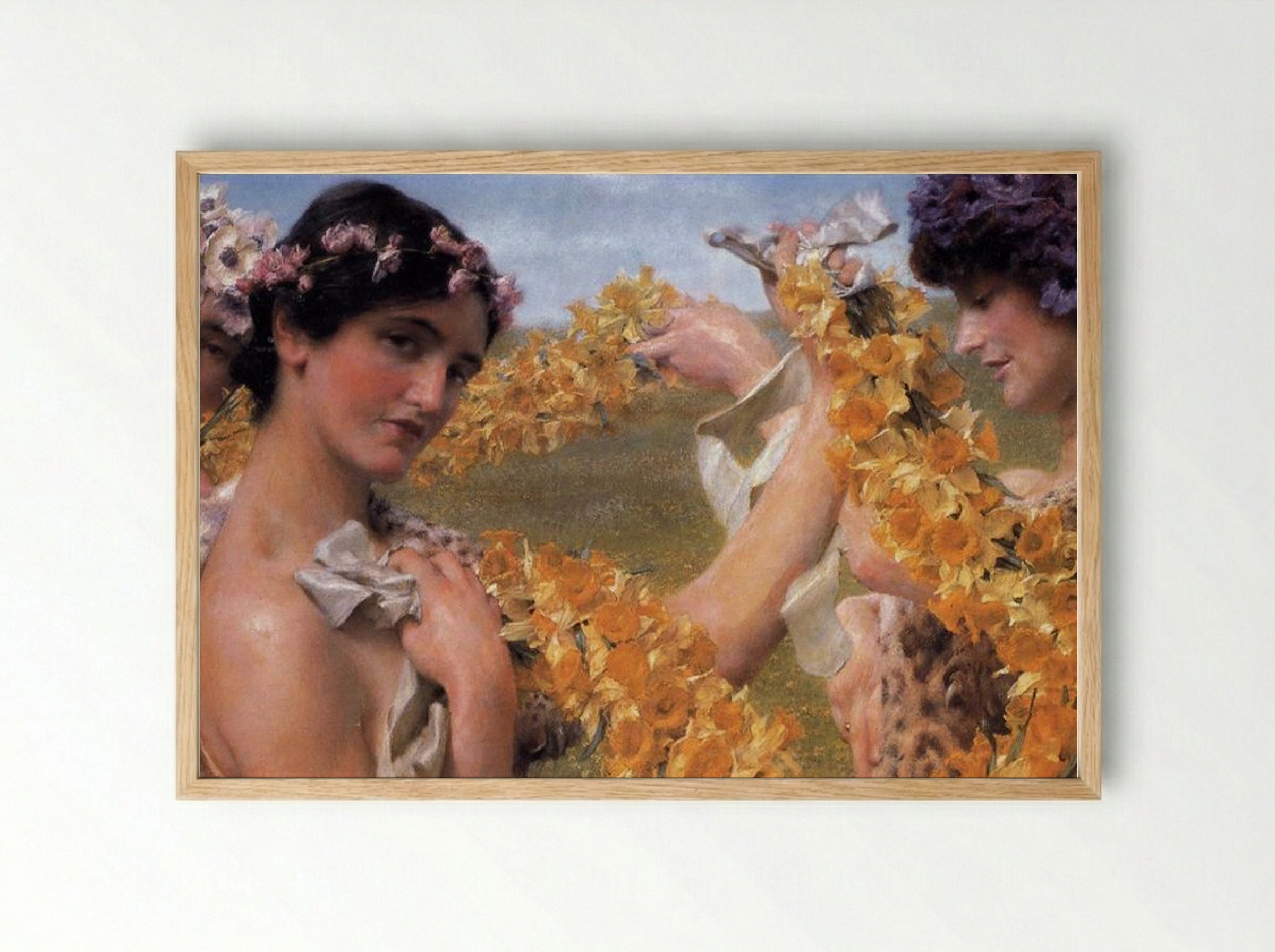 When Flowers Return - Sir Lawrence Alma-Tadema - Framed Print Wood