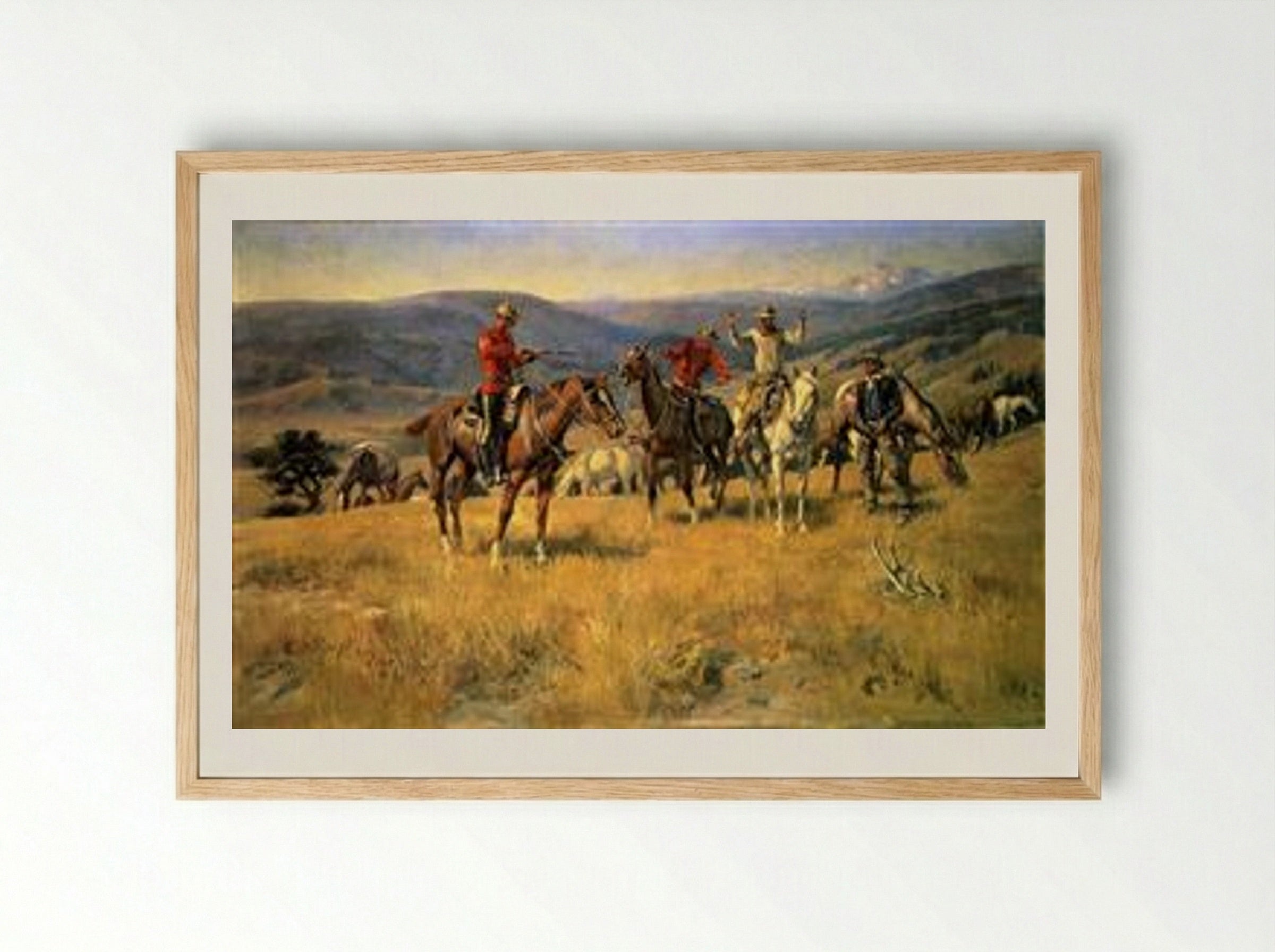 When Law Dulls the Edge of Chance - Charles M. Russell - Framed Print Wood