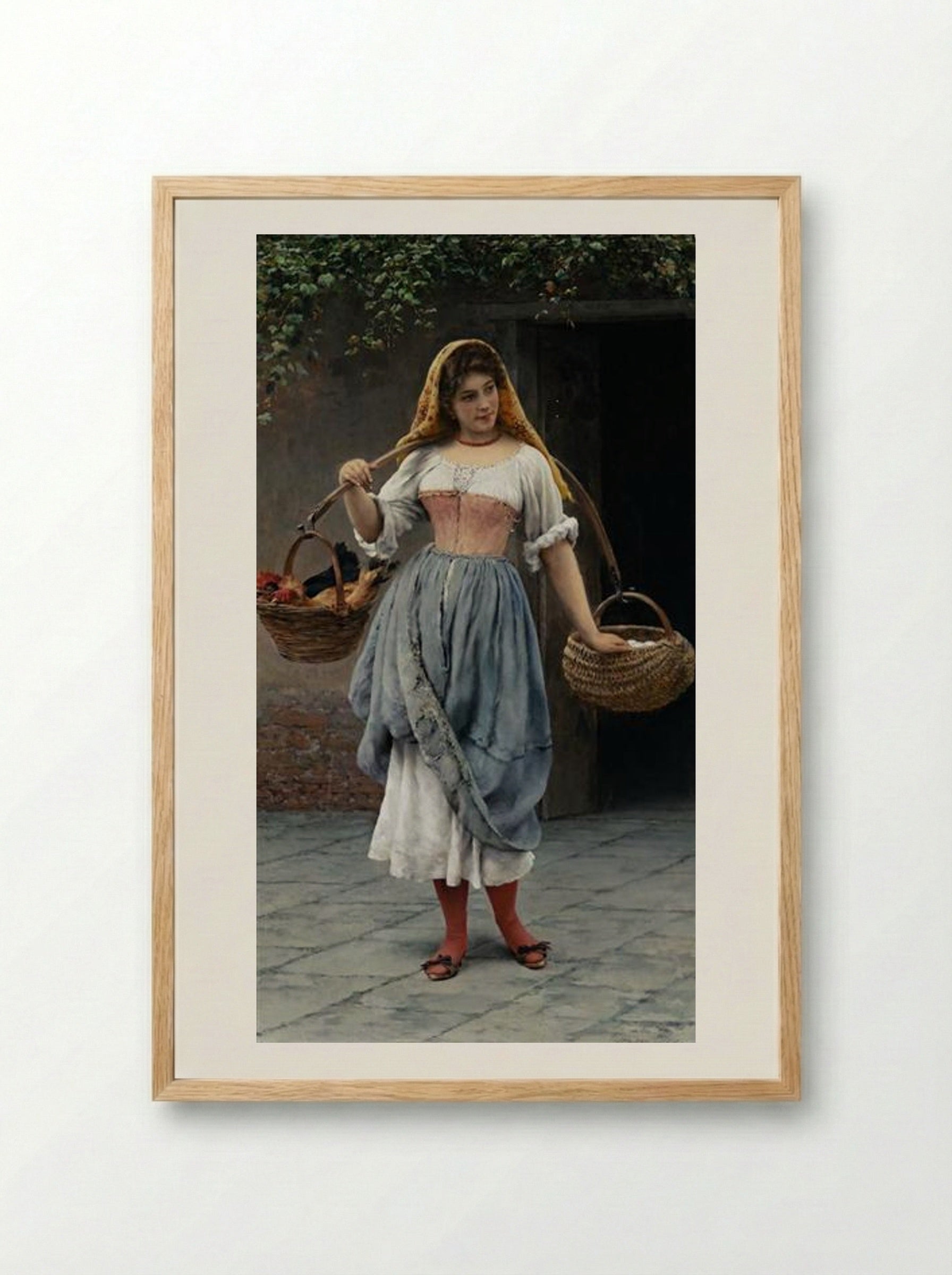 Which Came First - Eugene de Blaas - Framed Print Wood
