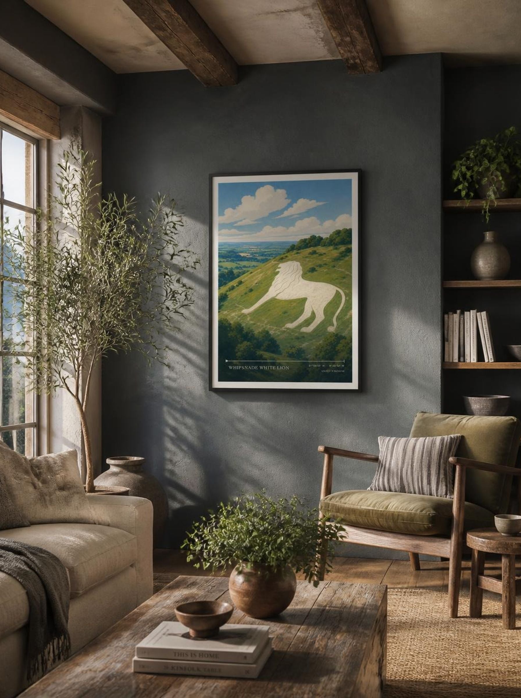 Whipsnade White Lion United Kingdom Travel Poster - Lifestyle