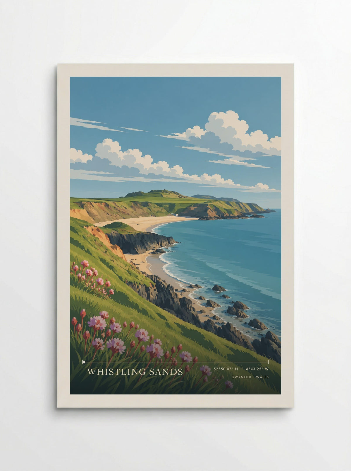 Whistling Sands, Gwynedd | Travel Poster - Poster