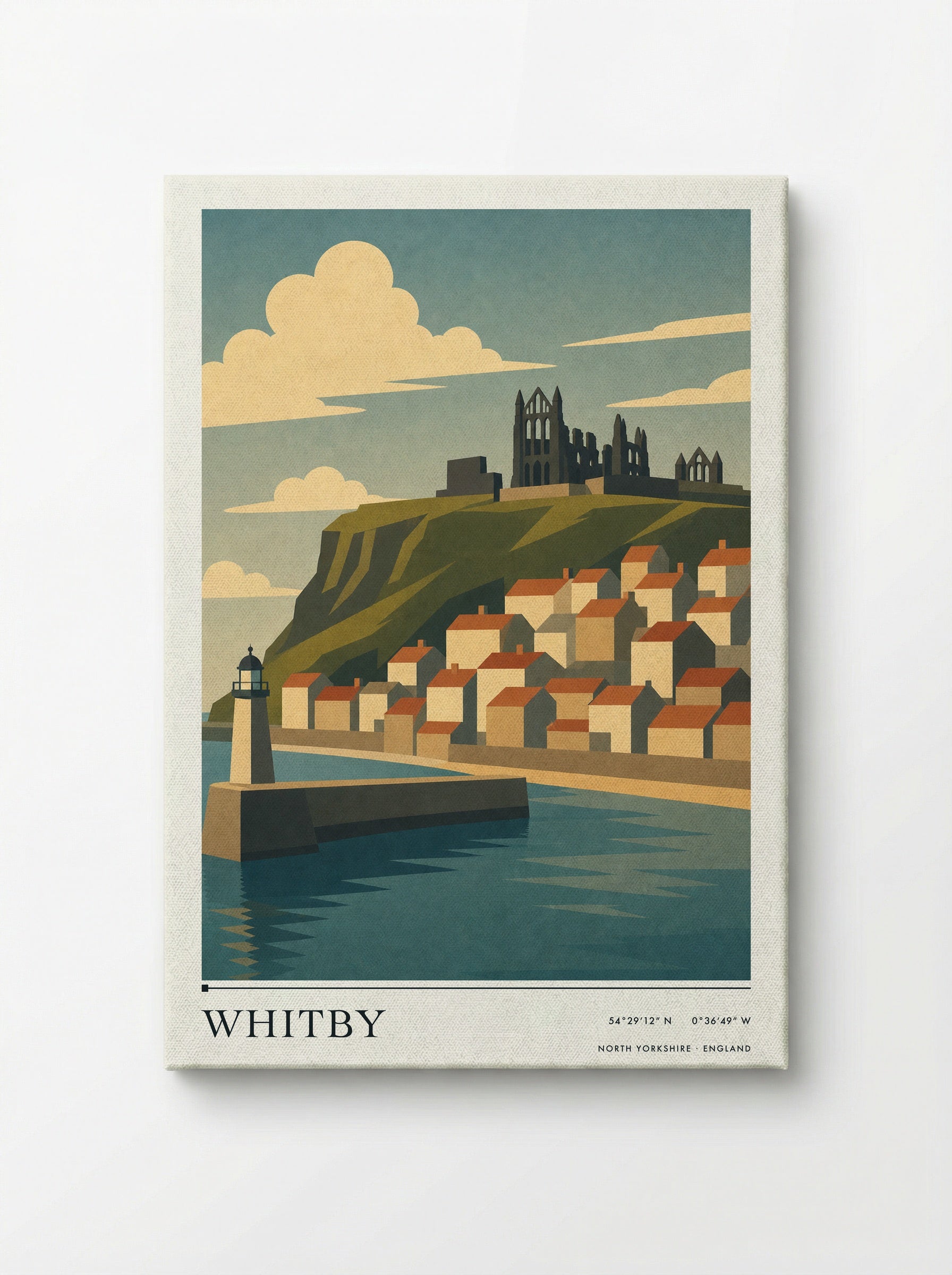 Whitby Yorkshire Travel Poster - Canvas