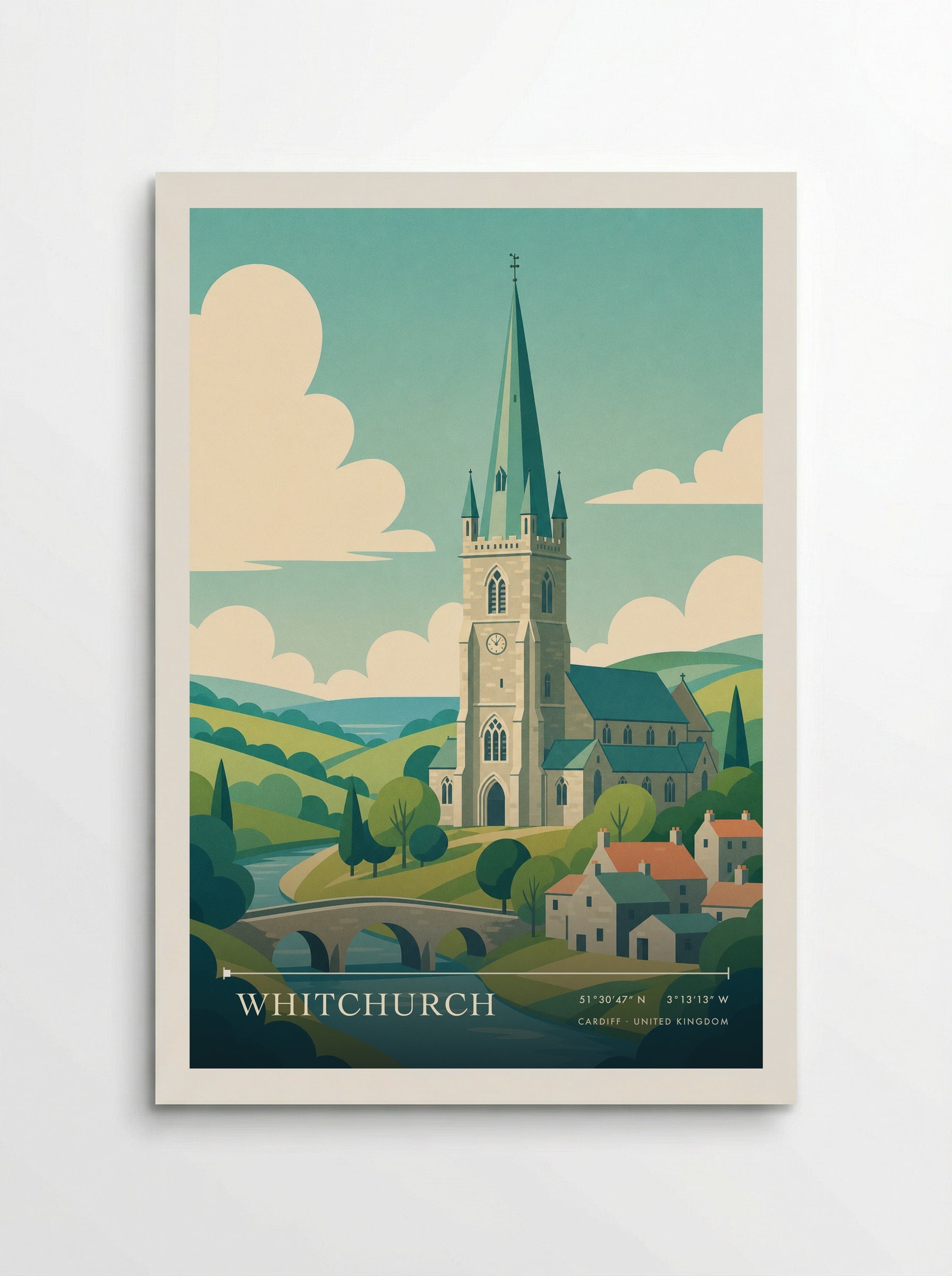Whitchurch Cardiff United Kingdom Travel Poster - Poster