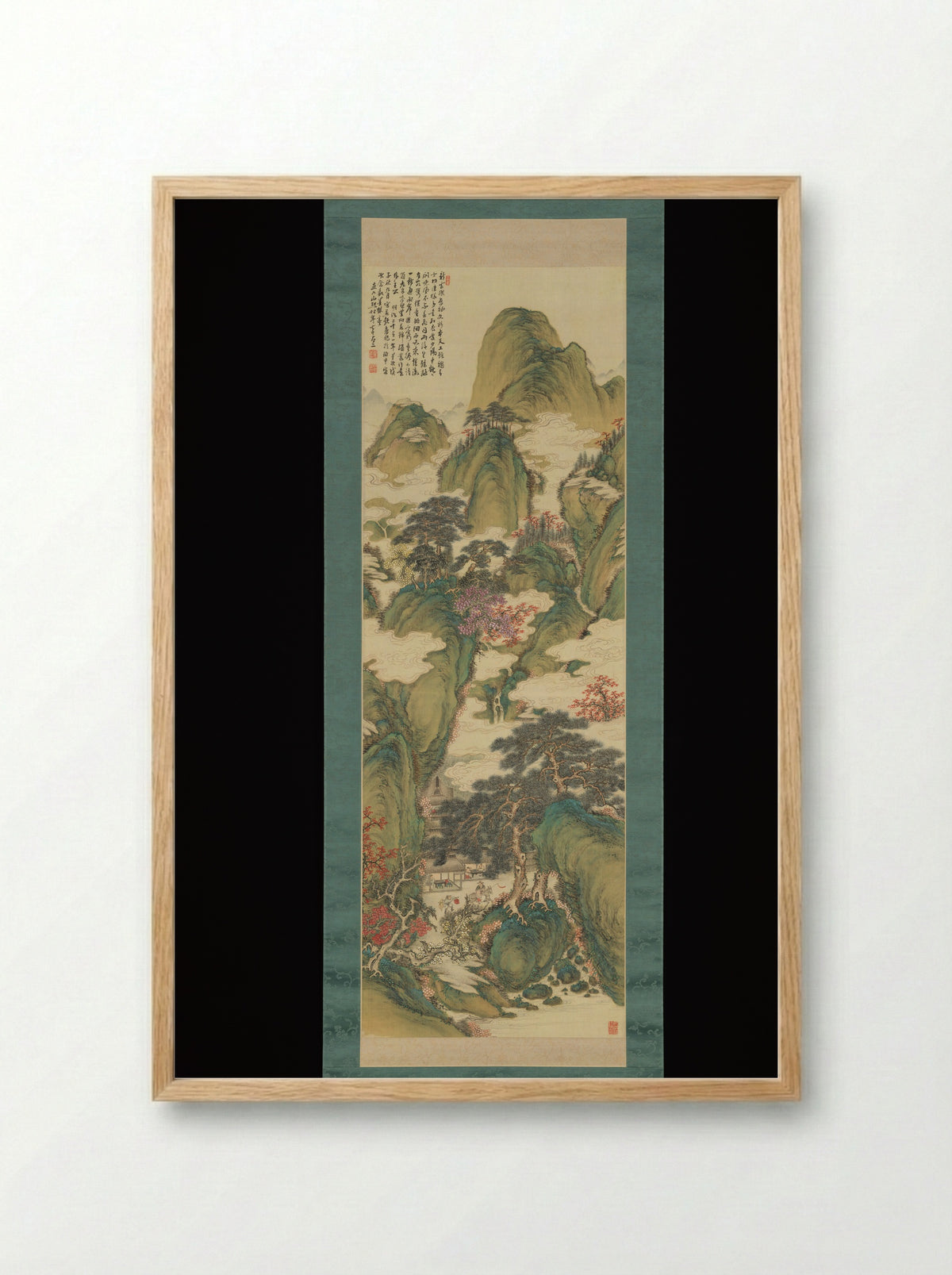White Clouds and Crimson Trees - Tanomura Chokunyū - Framed Print Wood