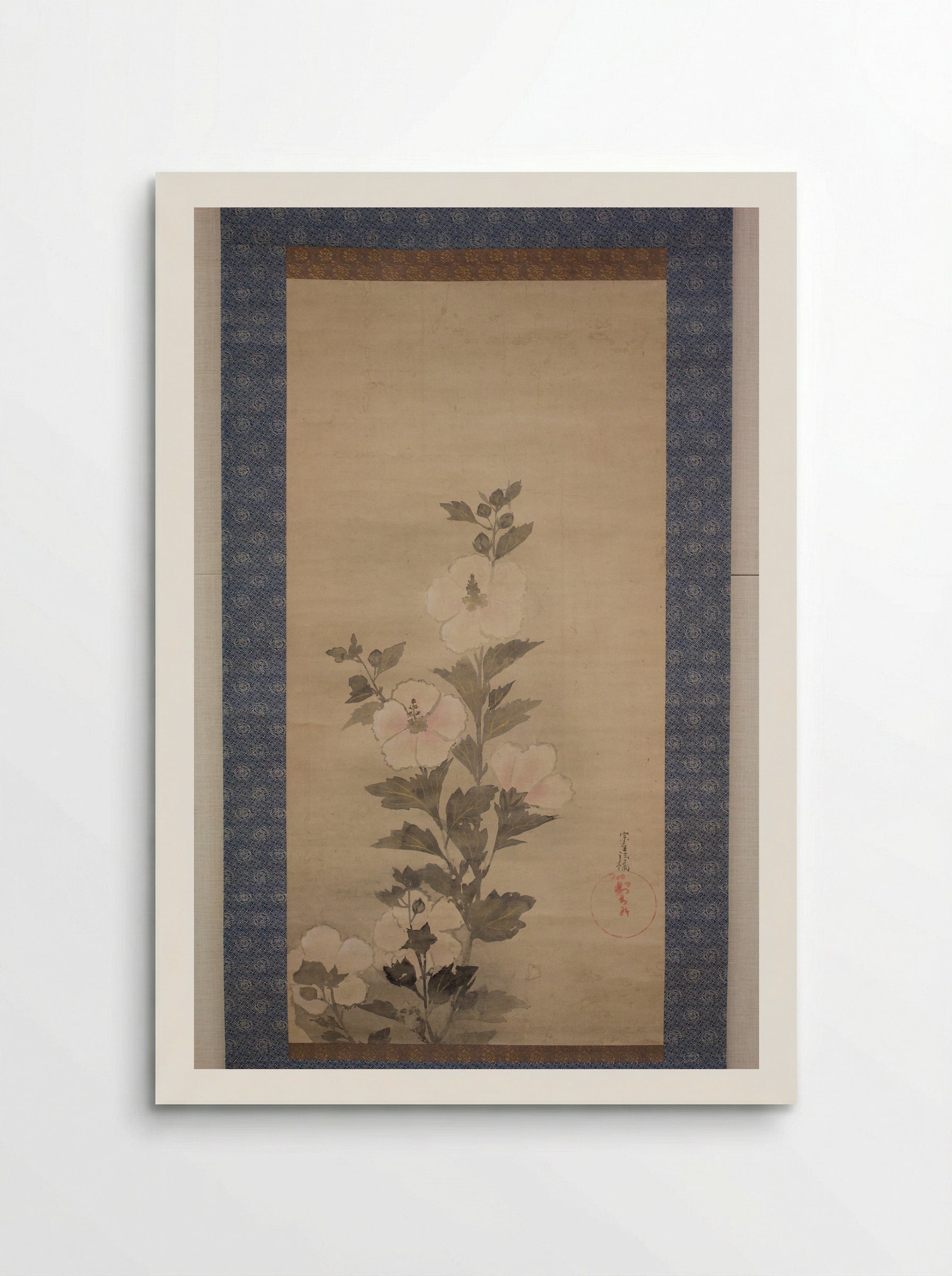 White Hollyhocks - Tawaraya Sōtatsu - Poster