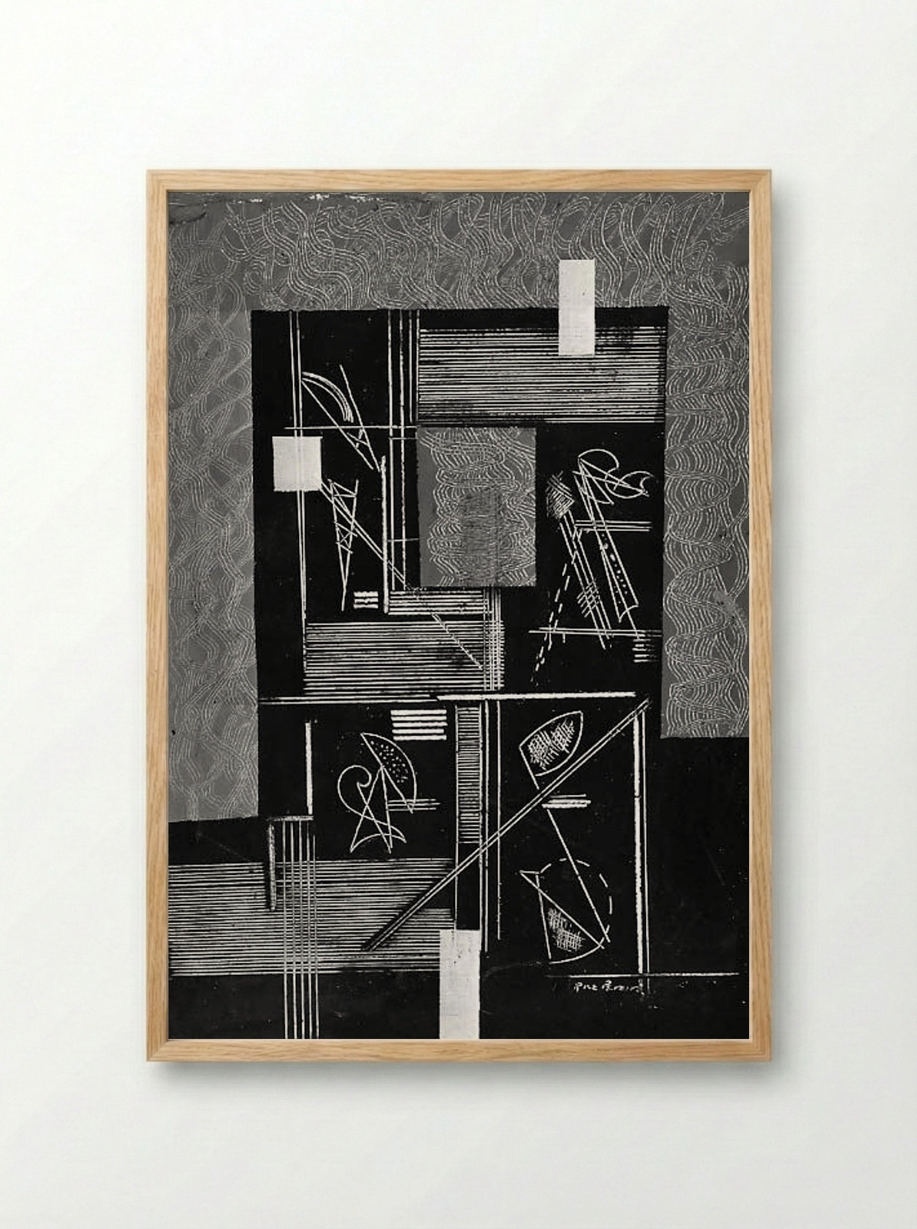 White Lines - Irene Rice Pereira - Framed Print Wood