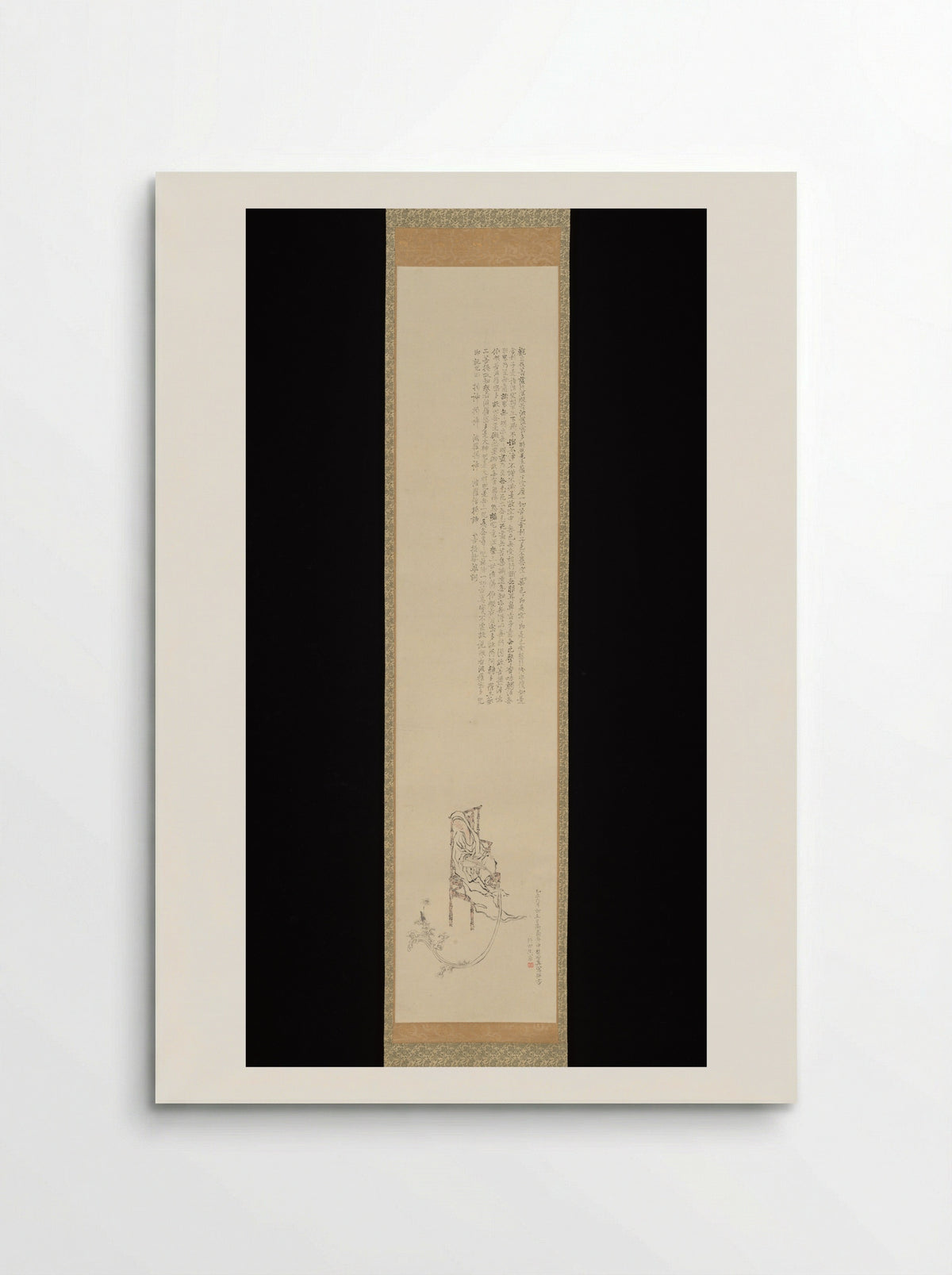 White-Robed Kannon, inscribed with the Heart Sutra - Tanomura Chikuden - Poster