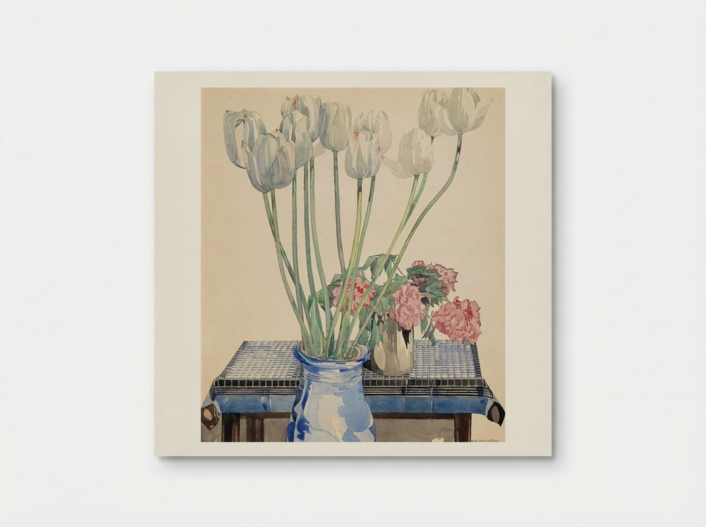 White Tulips - Charles Rennie Mackintosh - Poster