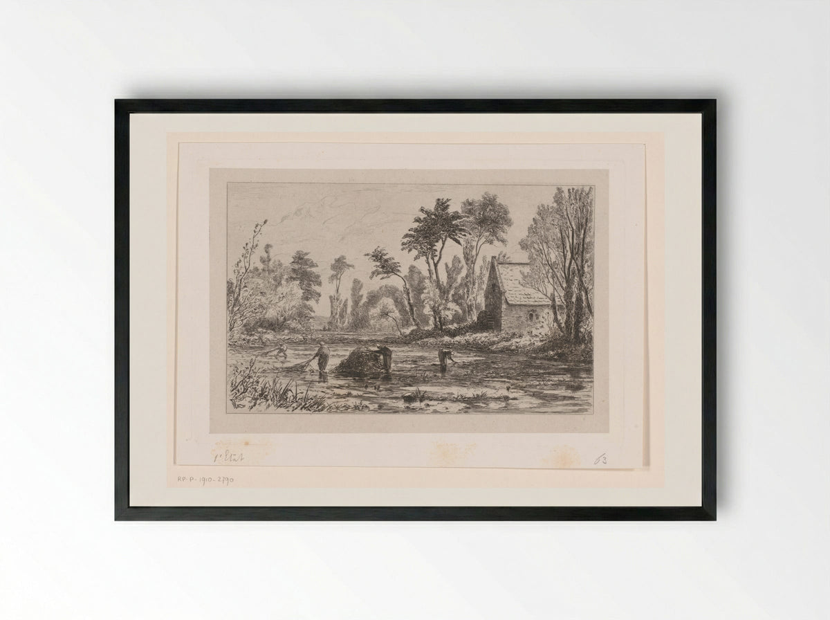Wieroogst bij Veules - Carel Nicolaas Storm van 's-Gravesande - Framed Print Black