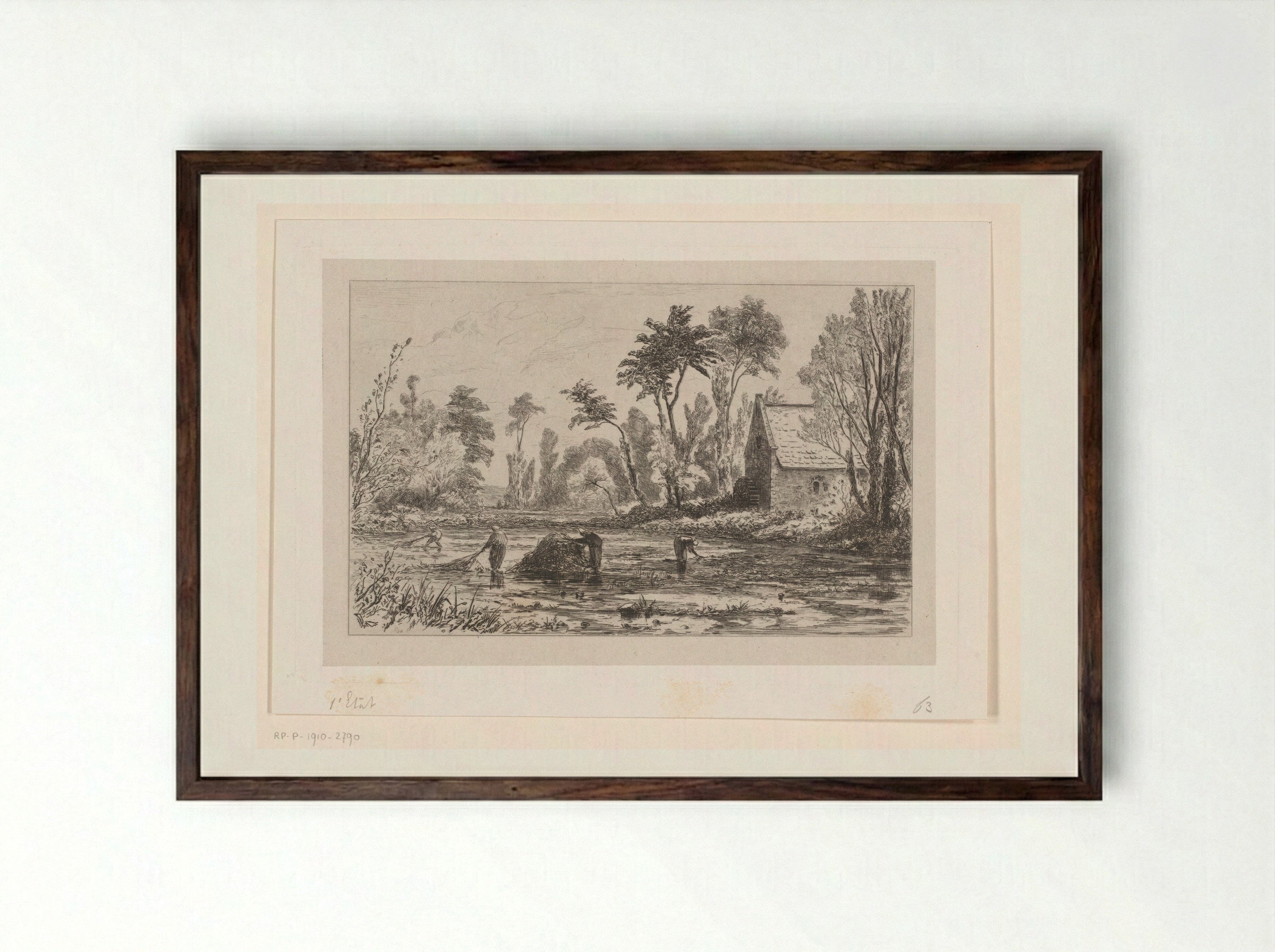 Wieroogst bij Veules - Carel Nicolaas Storm van 's-Gravesande - Framed Print Dark Wood