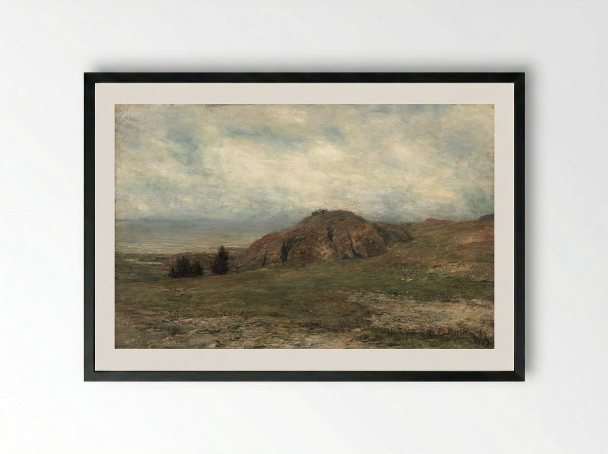 Wild Coast, Newport - Homer Dodge Martin - Framed Print Black