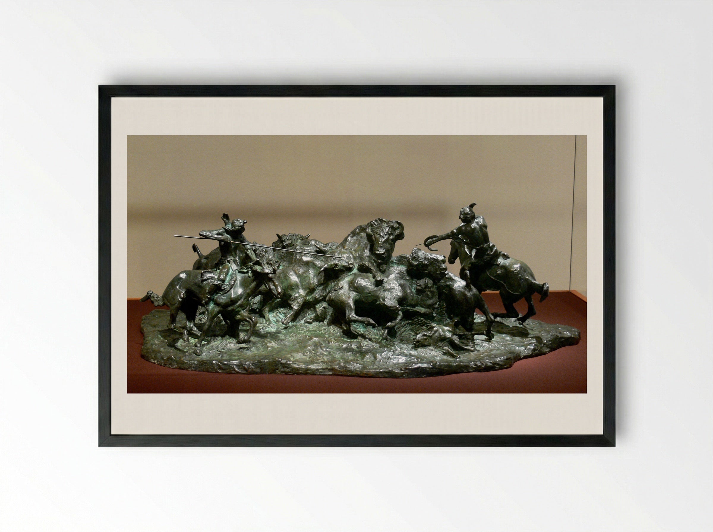 Wild Meat for Wild Men - Charles M. Russell - Framed Print Black