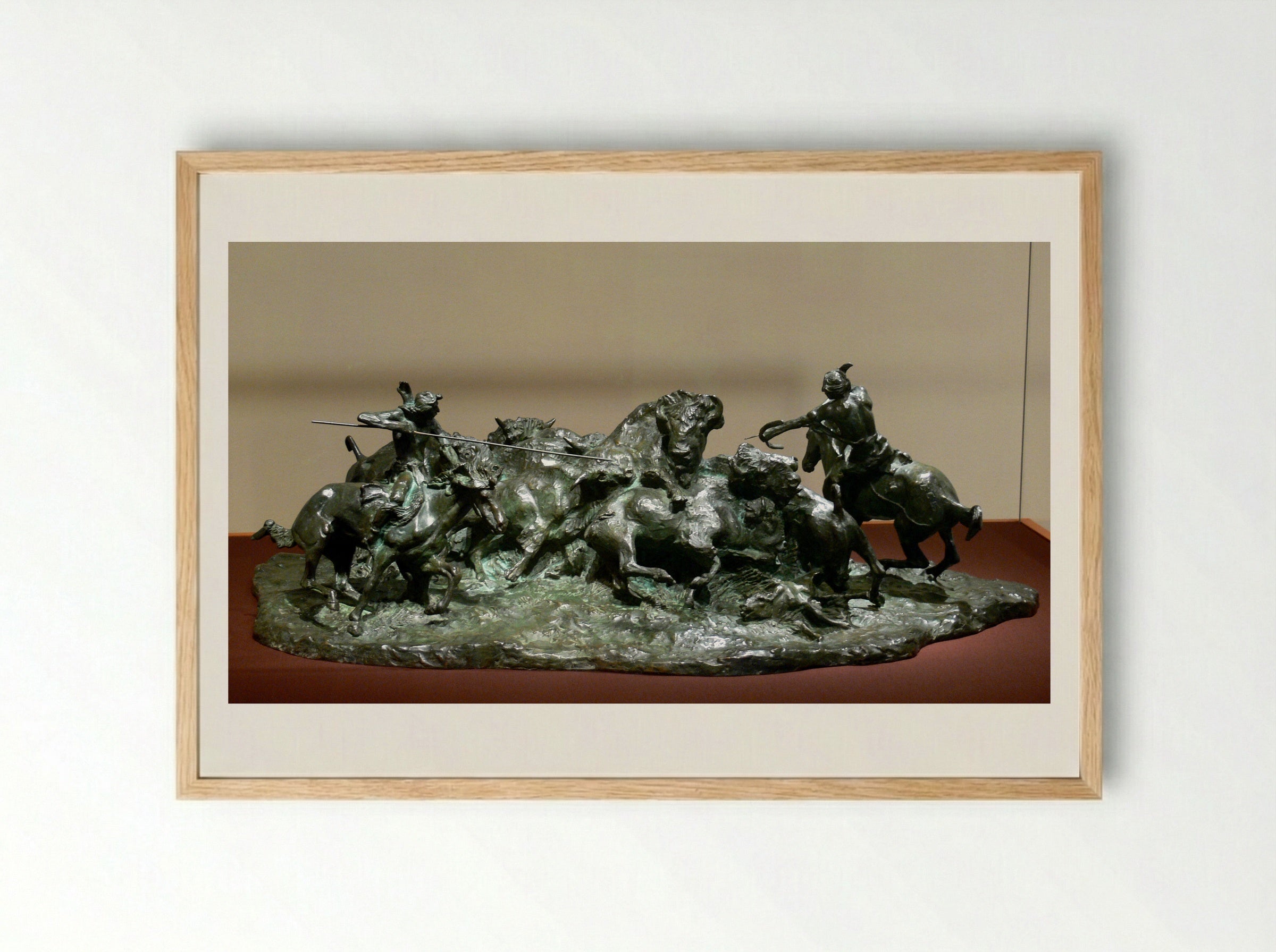 Wild Meat for Wild Men - Charles M. Russell - Framed Print Wood