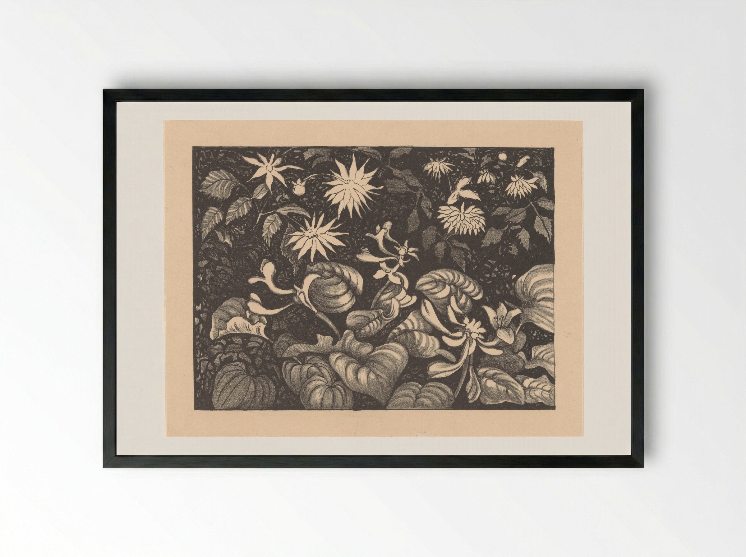 Wilde planten en bloemen - Theo van Hoytema - Framed Print Black