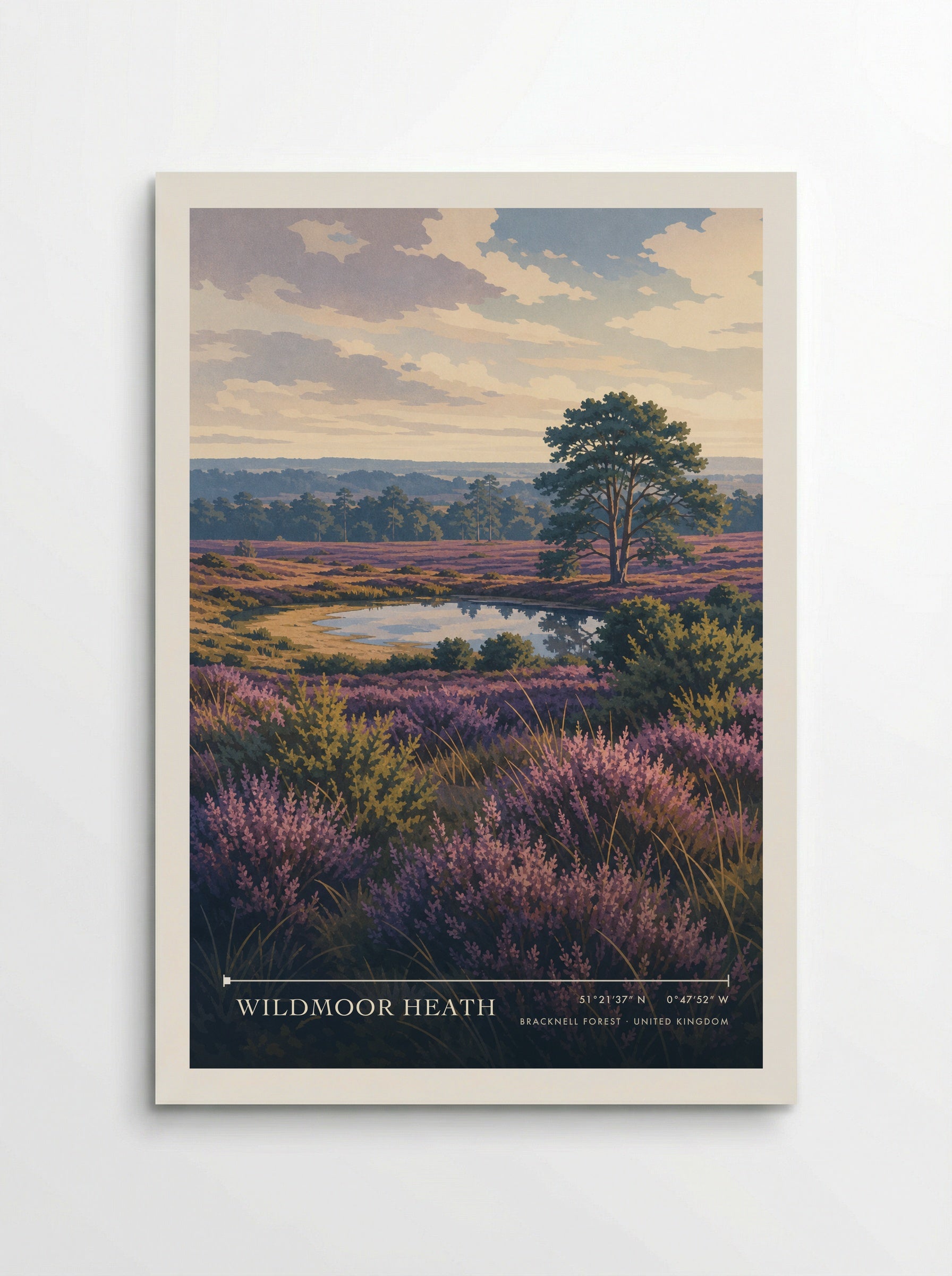 Wildmoor Heath Bracknell Forest United Kingdom Travel Poster - Poster
