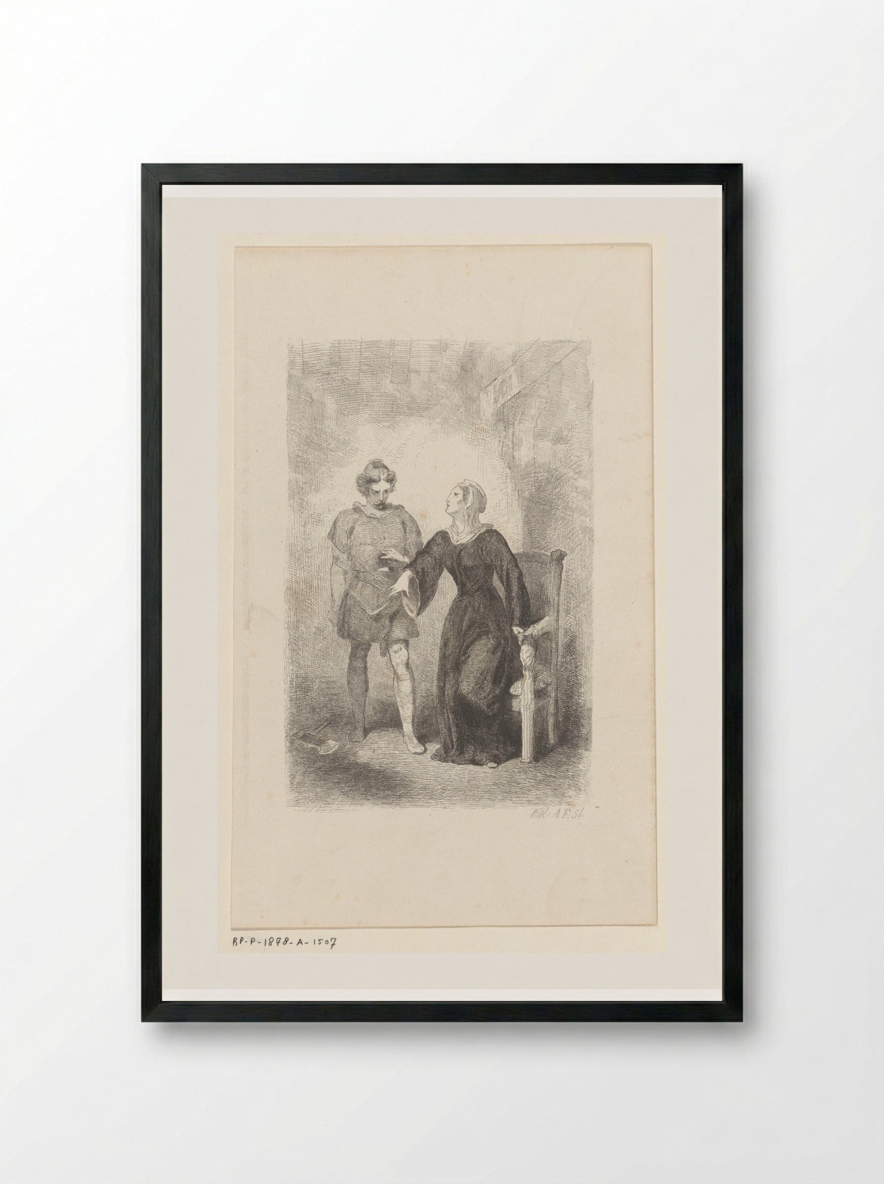 Wilfried bij zijn moeder - Charles Rochussen - Framed Print Black