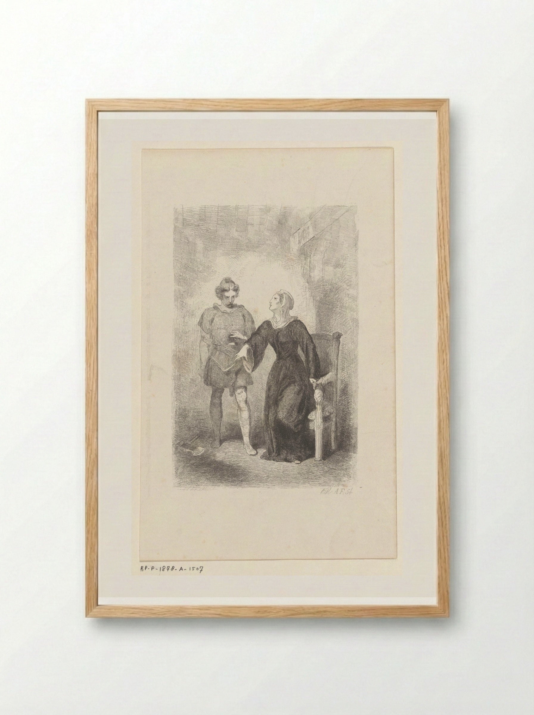 Wilfried bij zijn moeder - Charles Rochussen - Framed Print Wood