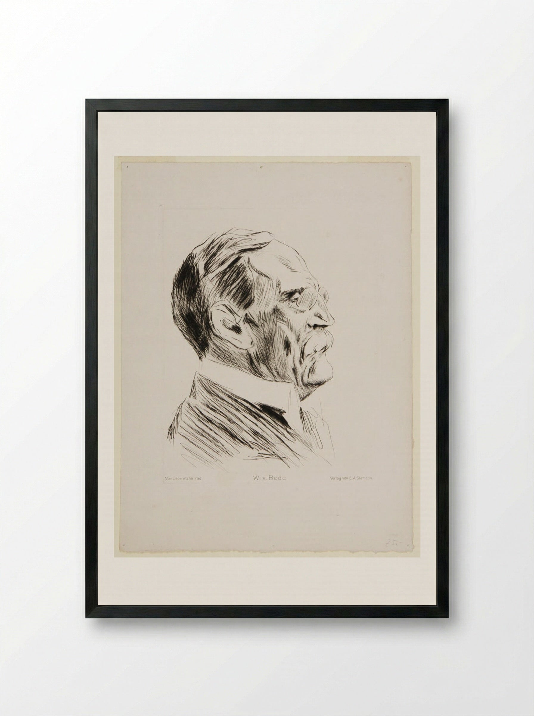 Wilhelm von Bode - Max Liebermann - Framed Print Black