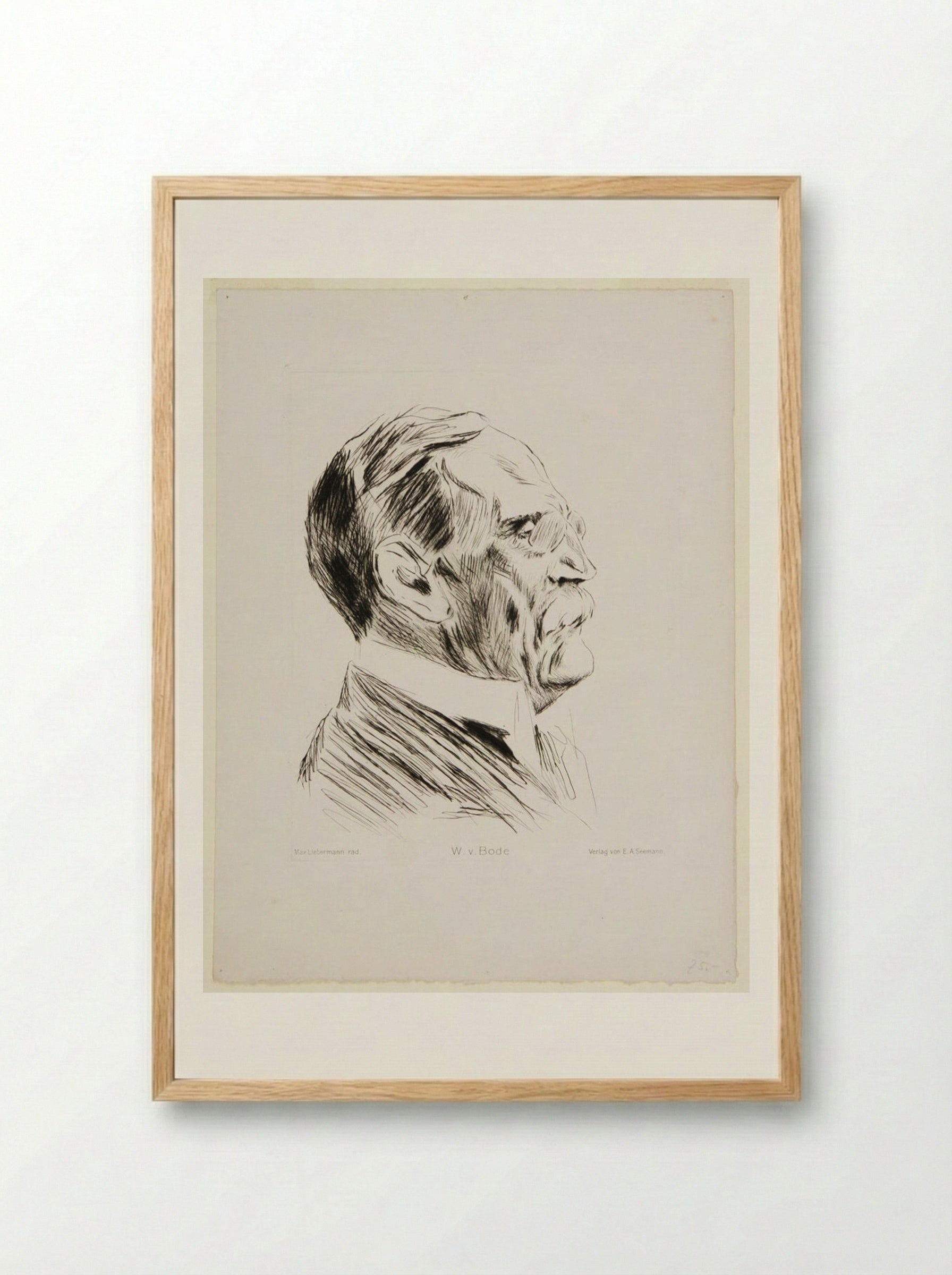 Wilhelm von Bode - Max Liebermann - Framed Print Wood