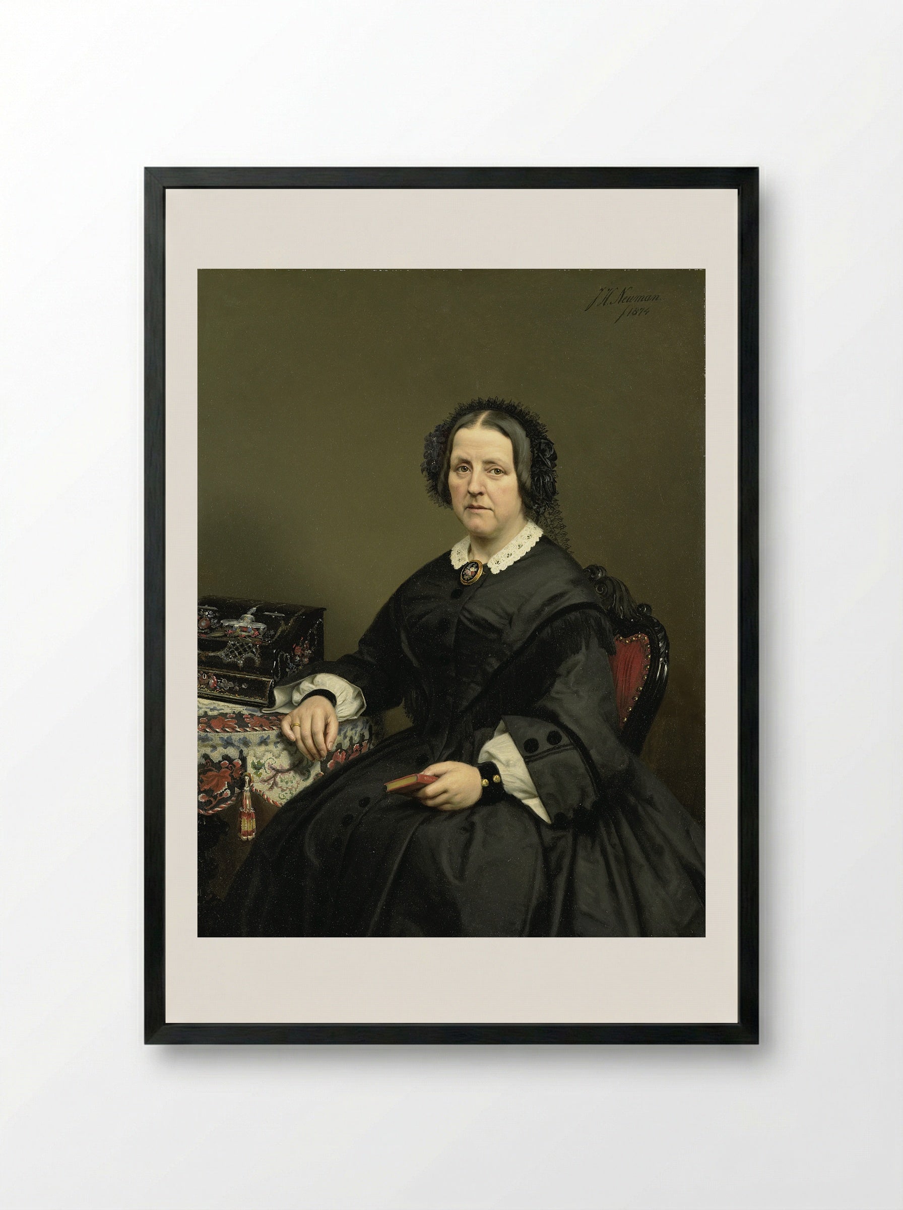 Wilhelmina Margaretha van den Bosch - Johan Heinrich Neuman - Framed Print Black