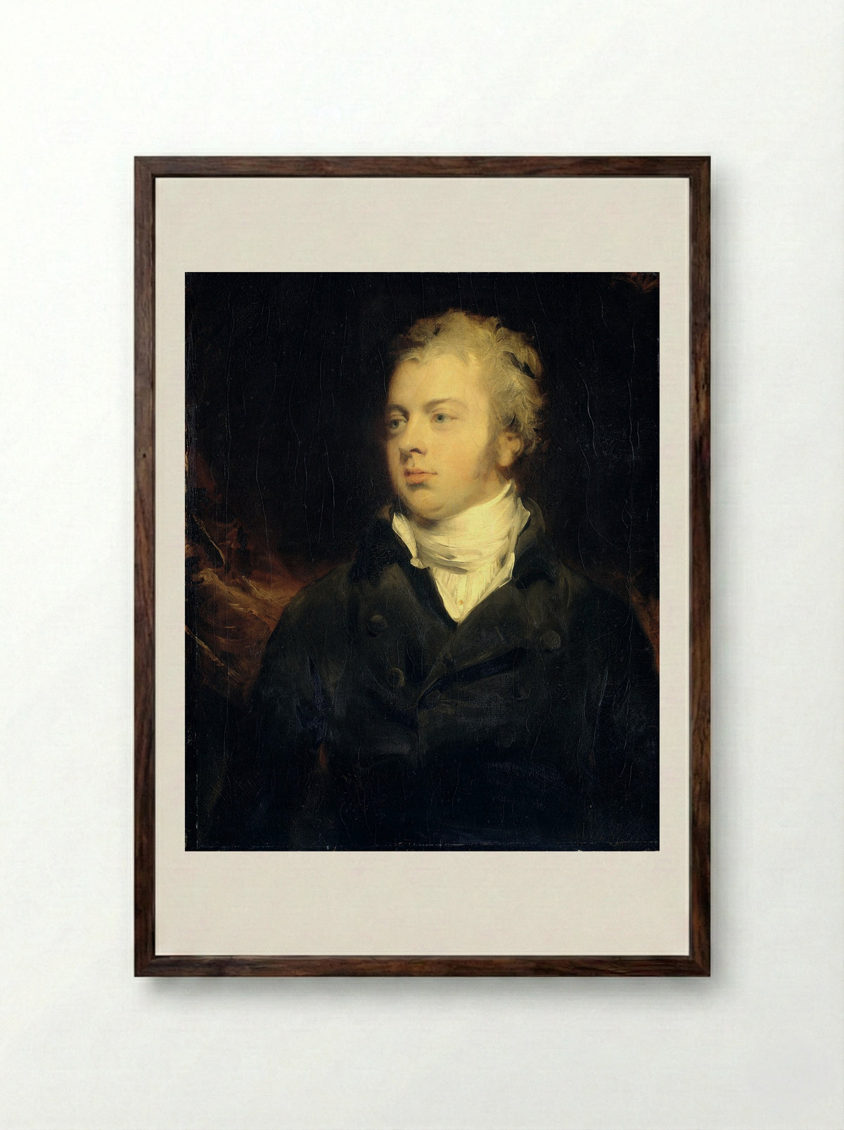 Willem Ferdinand Mogge Muilman - Sir Thomas Lawrence - Framed Print Dark Wood