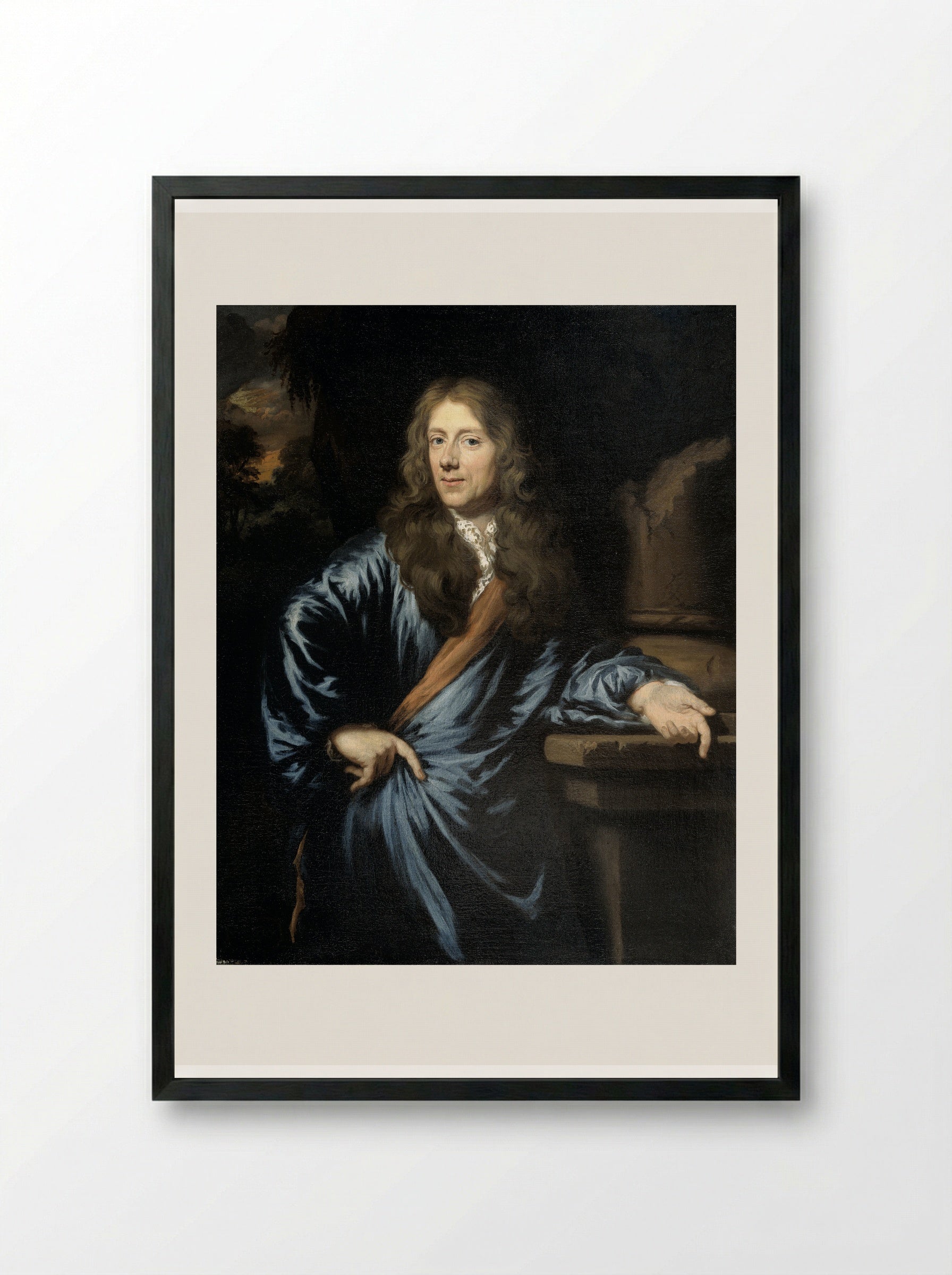 Willem Pottey (1666-94), Advocaat en rekenmeester-generaal te Vlissingen - Nicolaes Maes - Framed Print Black