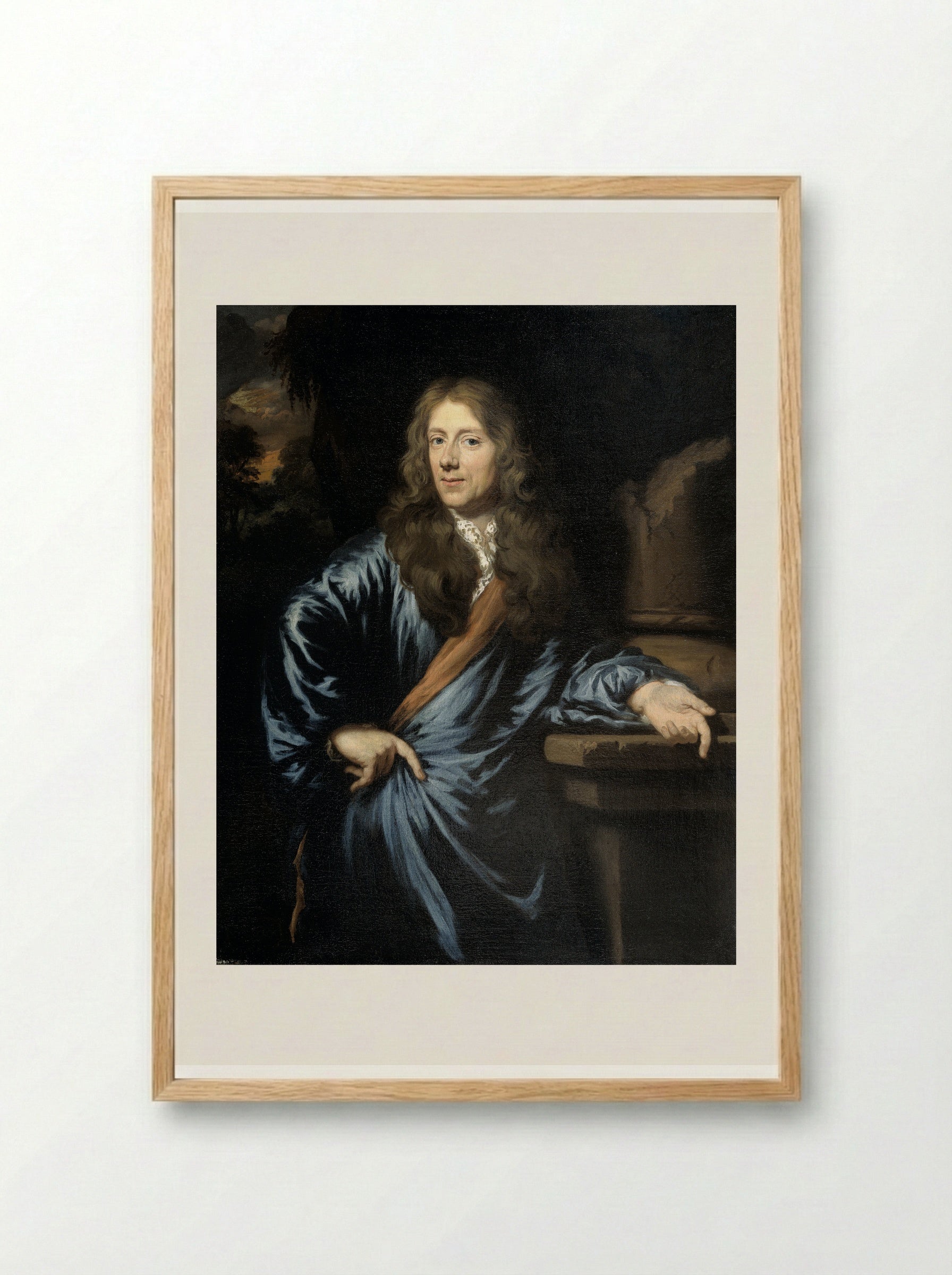 Willem Pottey (1666-94), Advocaat en rekenmeester-generaal te Vlissingen - Nicolaes Maes - Framed Print Wood