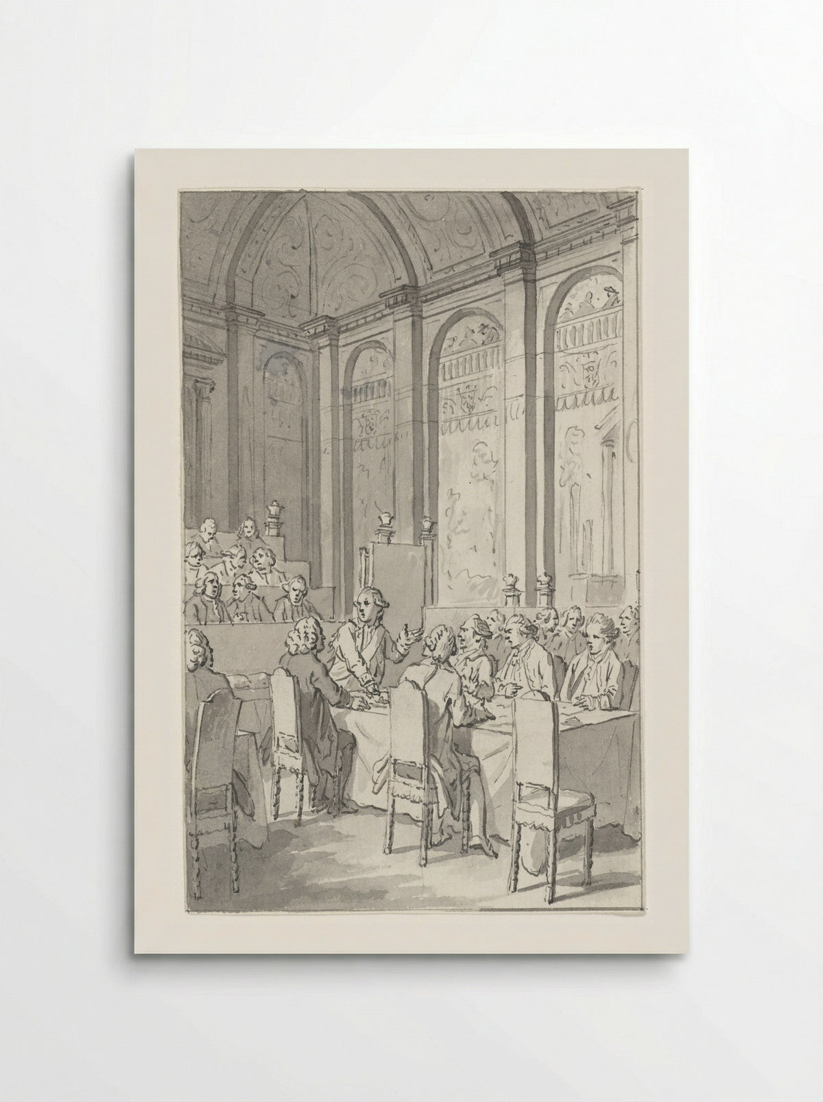 Willem V toont de papieren van Laurens - Jacobus Buys - Poster