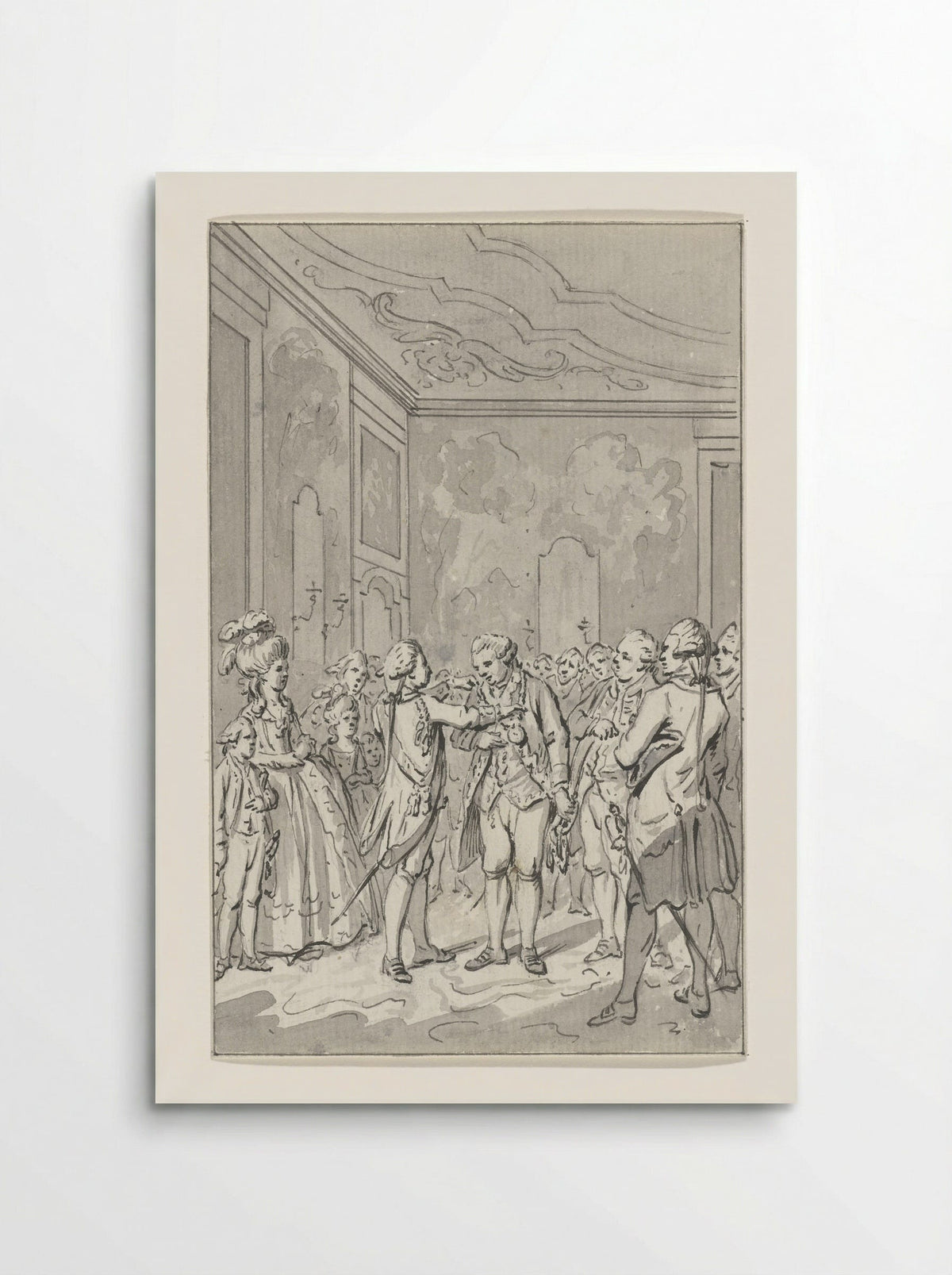 Willem V vereert de helden van de zeeslag bij Doggersbank - Jacobus Buys - Poster