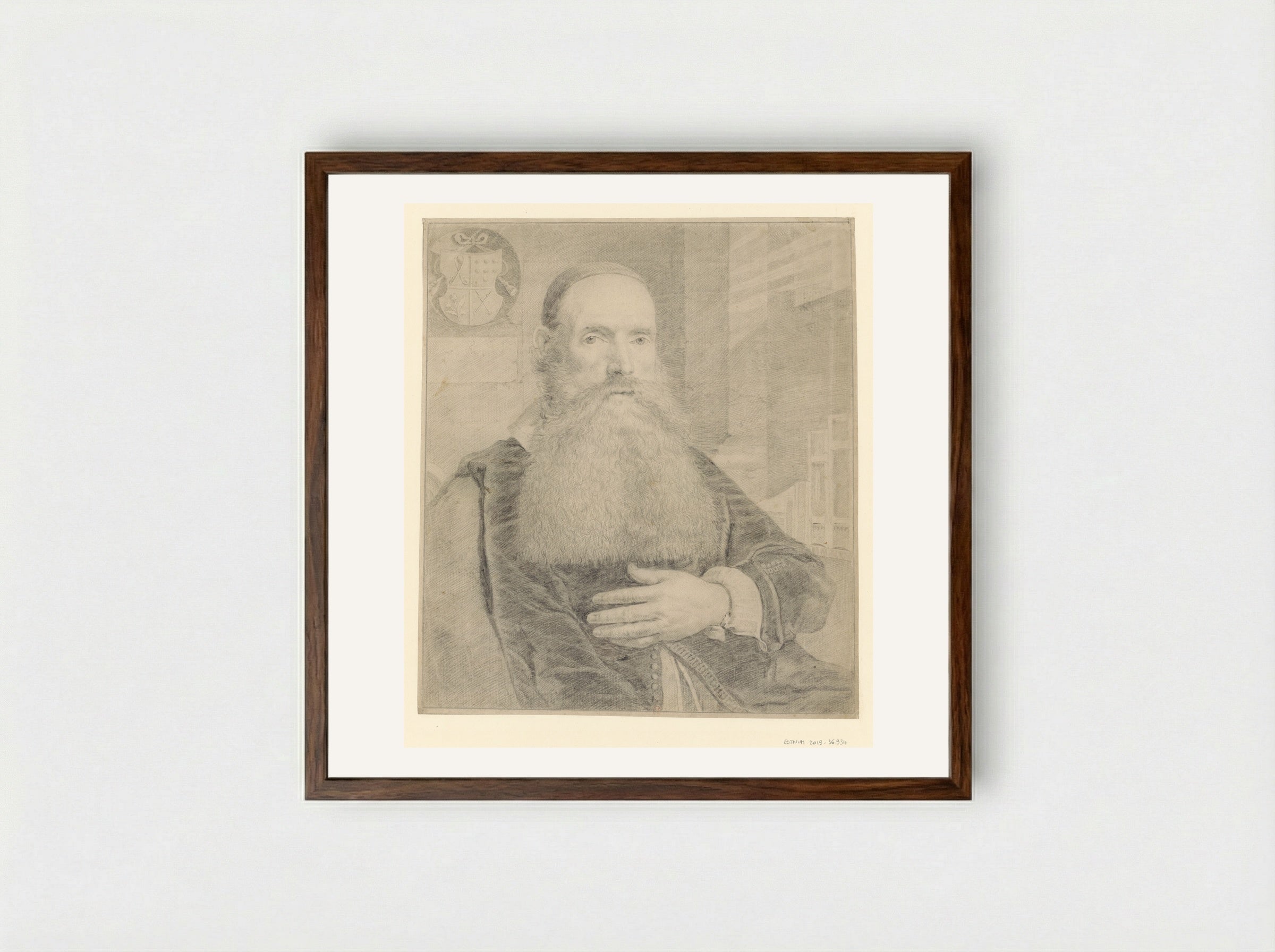 Willem de Rijck - Cornelis Visscher - Framed Print Dark Wood